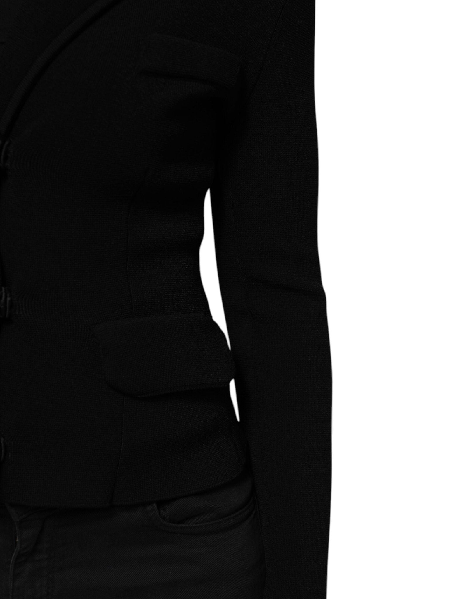 Dolce & Gabbana Black Viscose Single Breasted Blazer Jacket - RIMODA