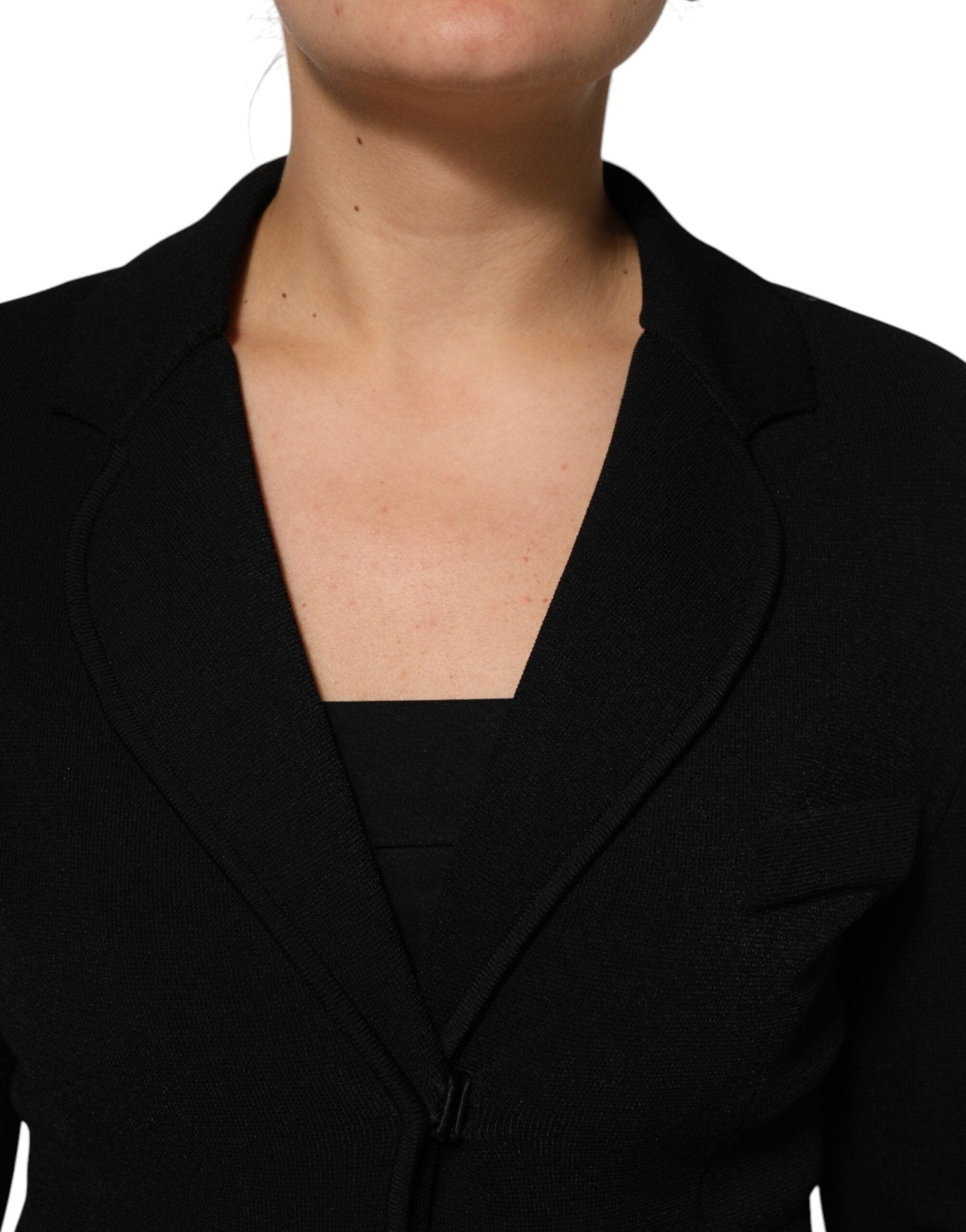 Dolce & Gabbana Black Viscose Single Breasted Blazer Jacket - RIMODA