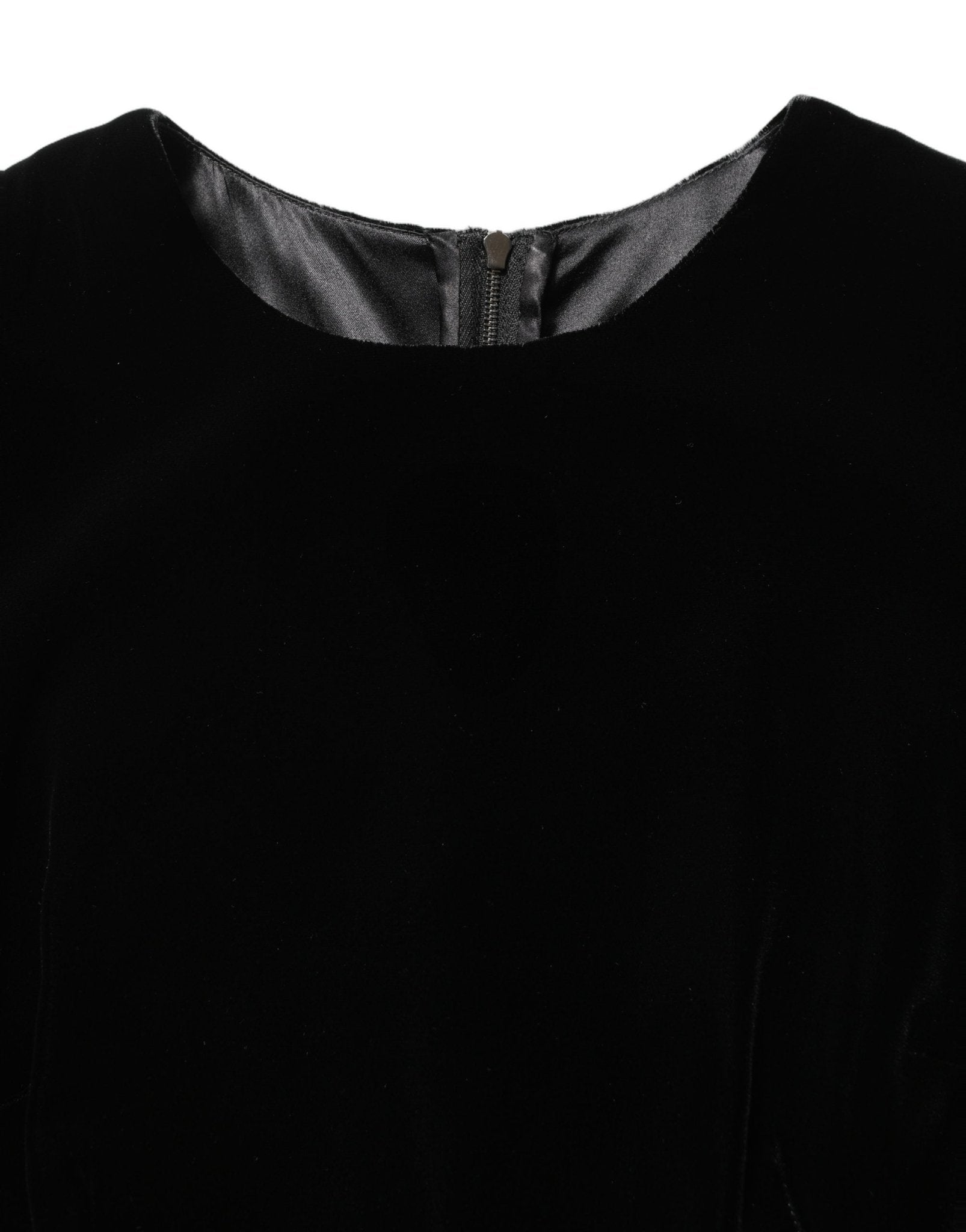 Dolce & Gabbana Black Viscose Velvet Floor Length Gown Dress - RIMODA