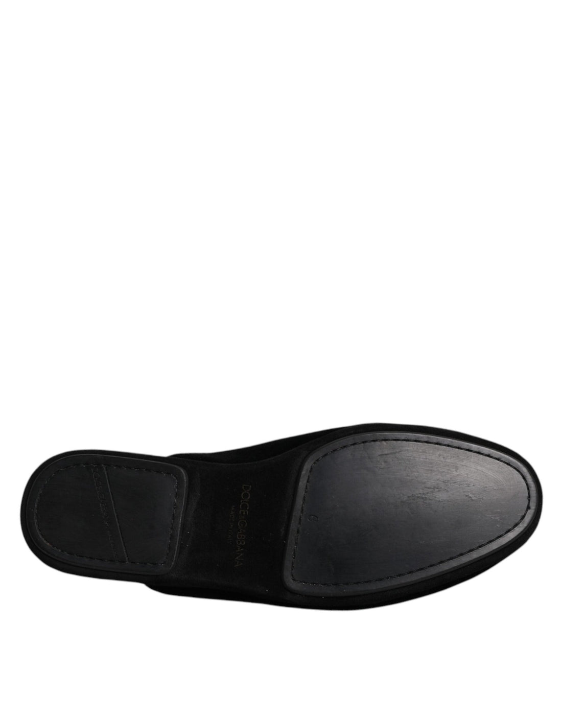 Dolce & Gabbana Black Viscose Velvet Slides Flat Slipper Shoes - RIMODA