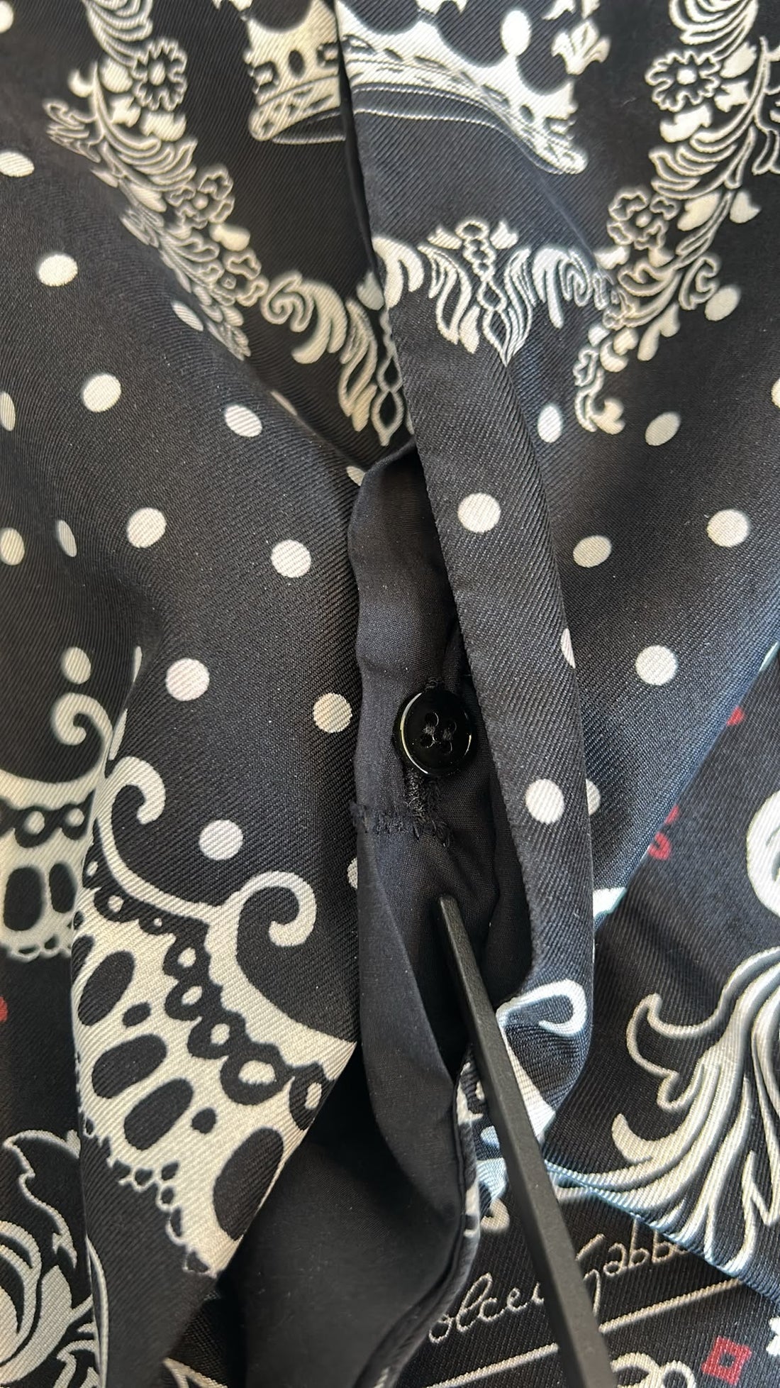 Dolce & Gabbana Black White Bandana GOLD Formal Dress Shirt - RIMODA