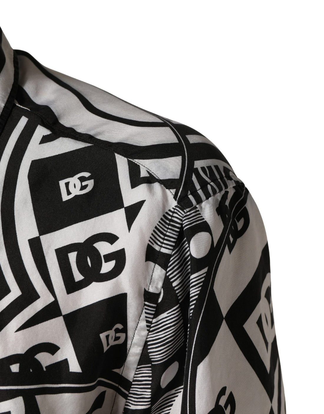 Dolce & Gabbana Black White Bandana Print Collared Shirt - RIMODA