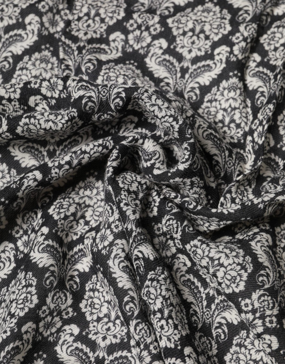 Dolce & Gabbana Black White Damask Patterned Lace Men Scarf - RIMODA