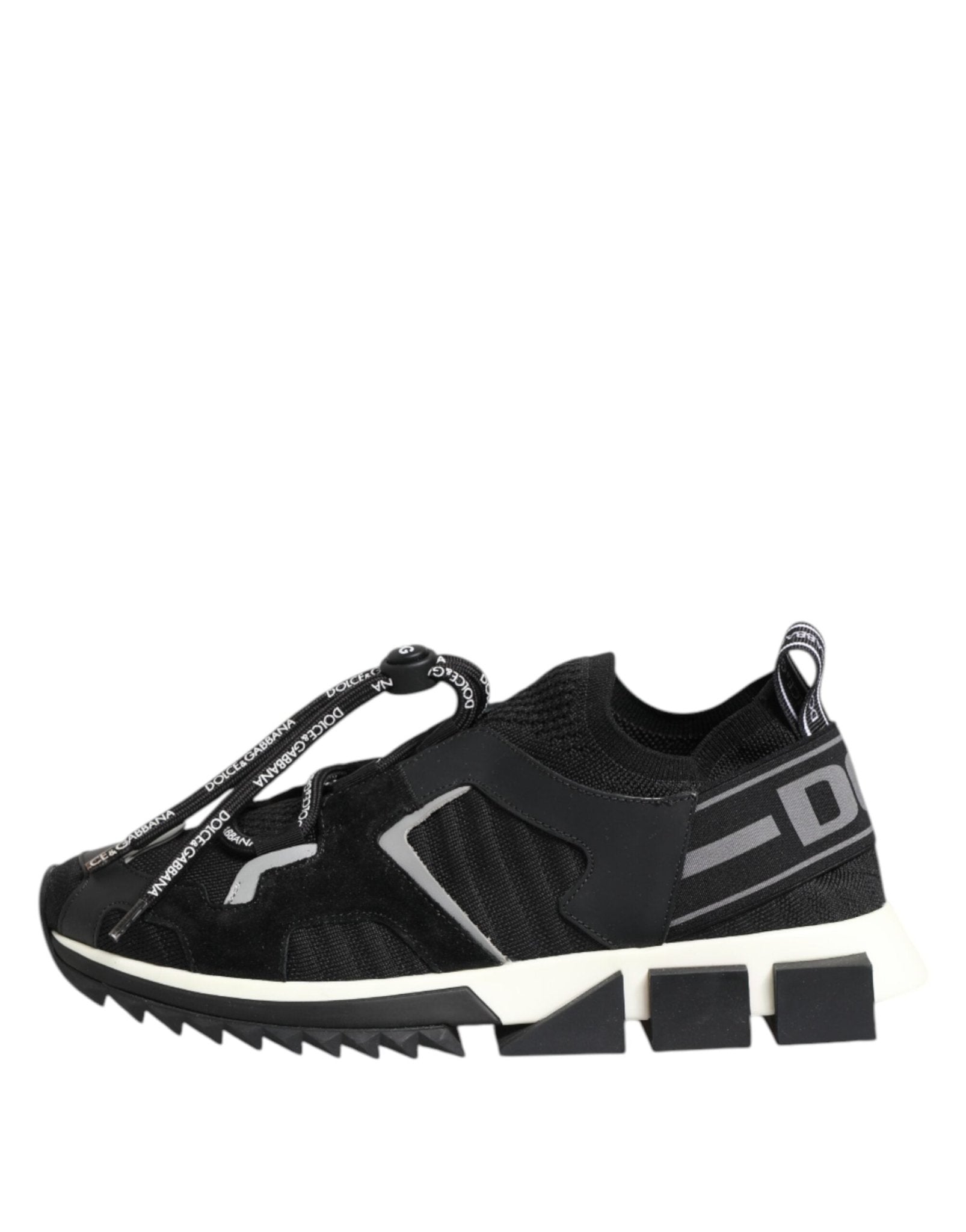 Dolce & Gabbana Black White Logo Sorrento Sneakers Shoes - RIMODA