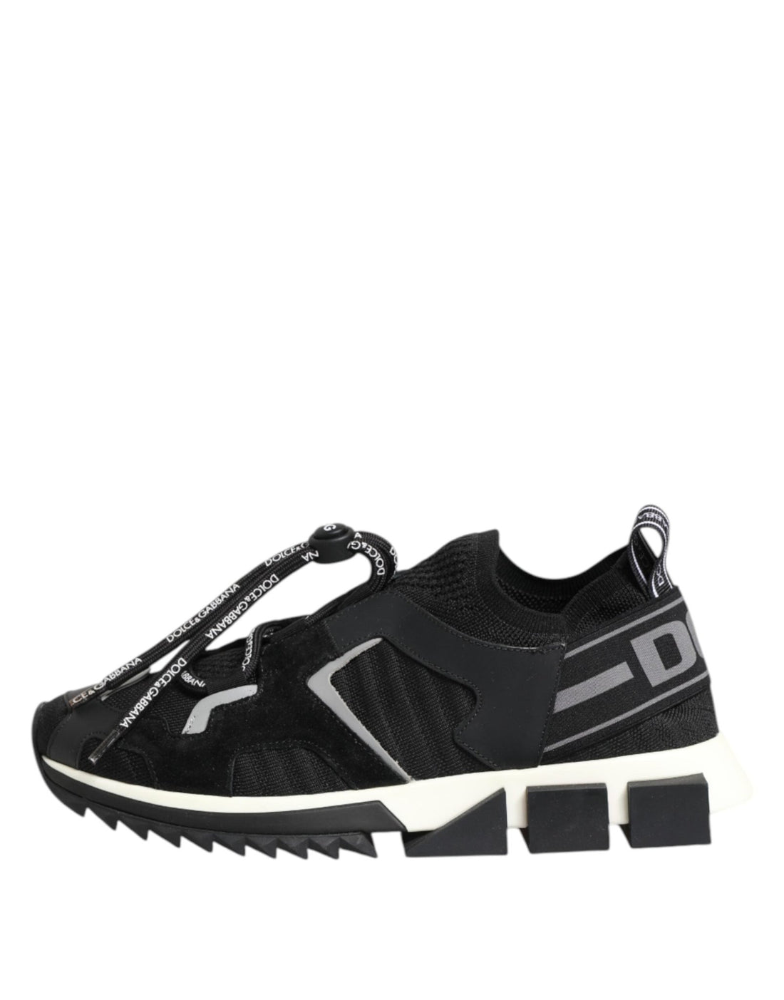 Dolce & Gabbana Black White Logo Sorrento Sneakers Shoes - RIMODA