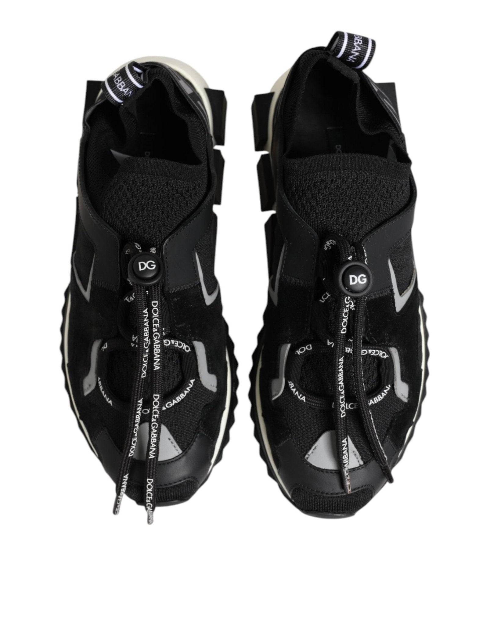 Dolce & Gabbana Black White Logo Sorrento Sneakers Shoes - RIMODA