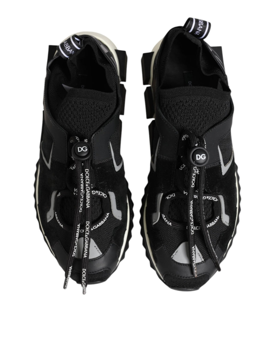Dolce & Gabbana Black White Logo Sorrento Sneakers Shoes - RIMODA
