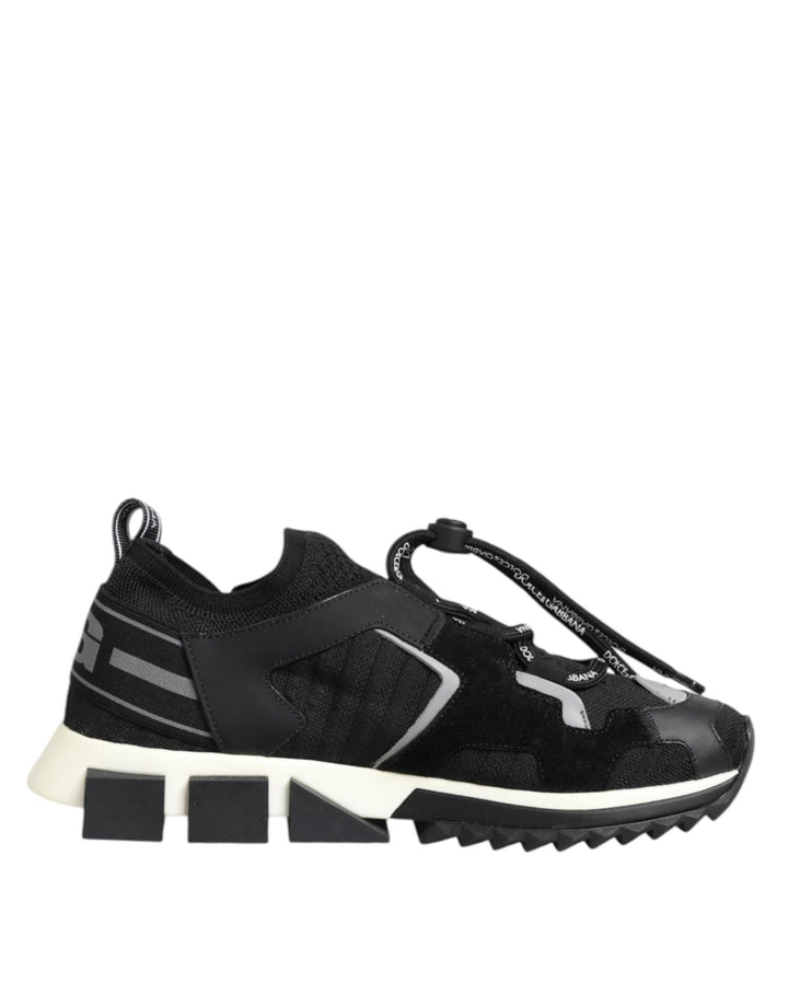 Dolce & Gabbana Black White Logo Sorrento Sneakers Shoes - RIMODA