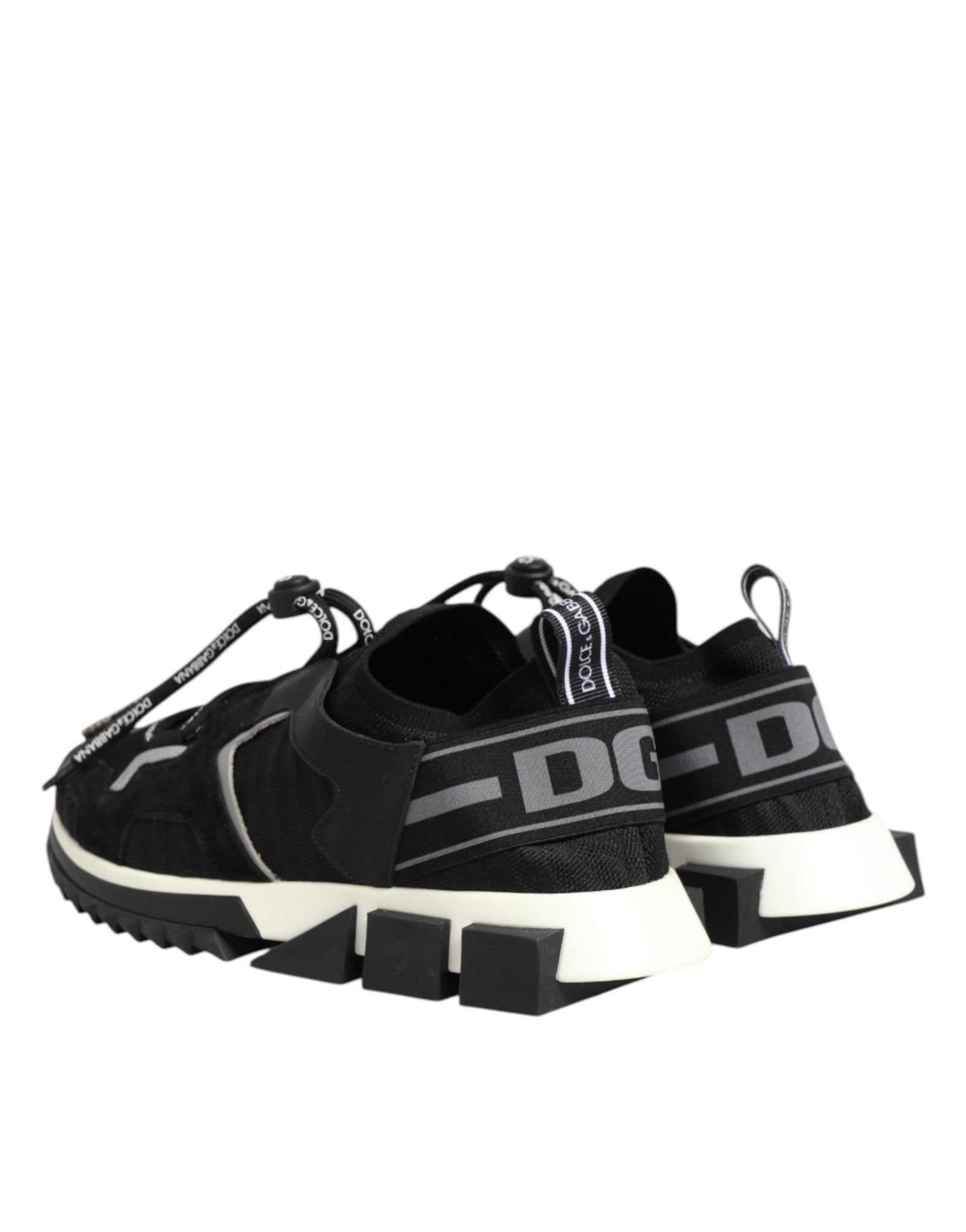 Dolce & Gabbana Black White Logo Sorrento Sneakers Shoes - RIMODA