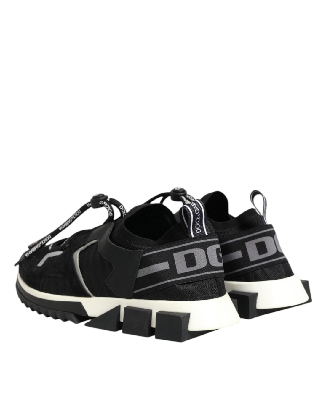 Dolce & Gabbana Black White Logo Sorrento Sneakers Shoes - RIMODA