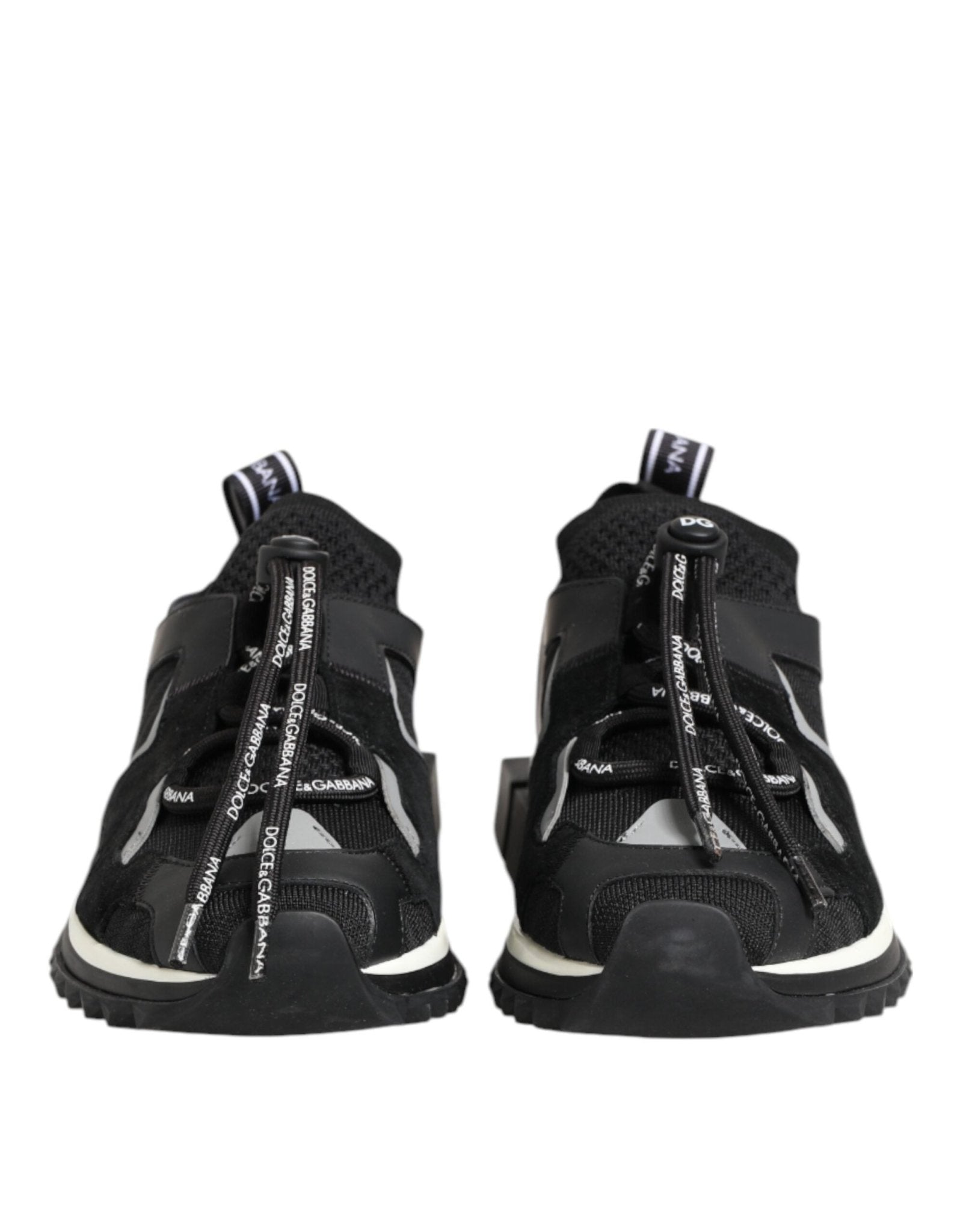 Dolce & Gabbana Black White Logo Sorrento Sneakers Shoes - RIMODA