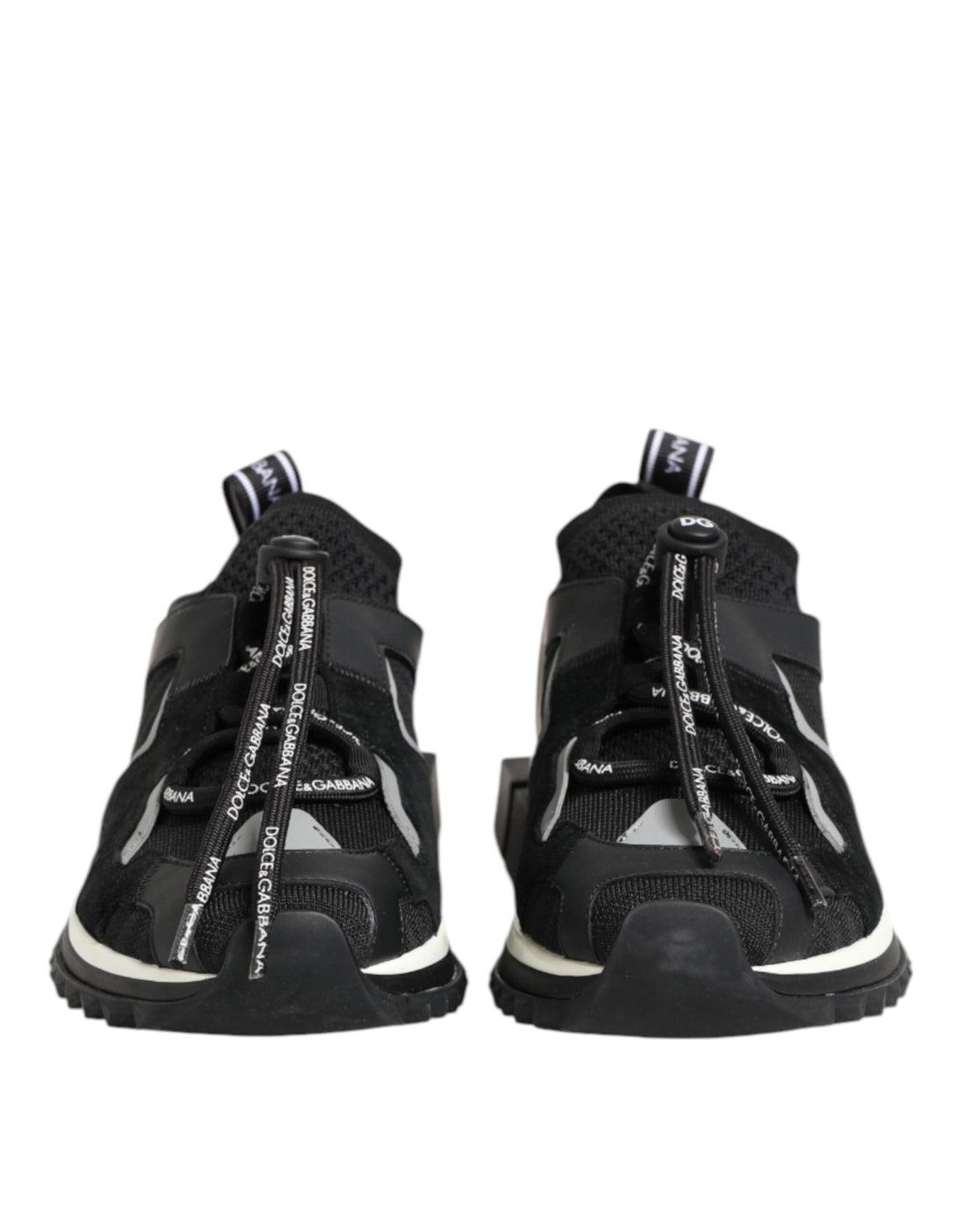Dolce & Gabbana Black White Logo Sorrento Sneakers Shoes - RIMODA