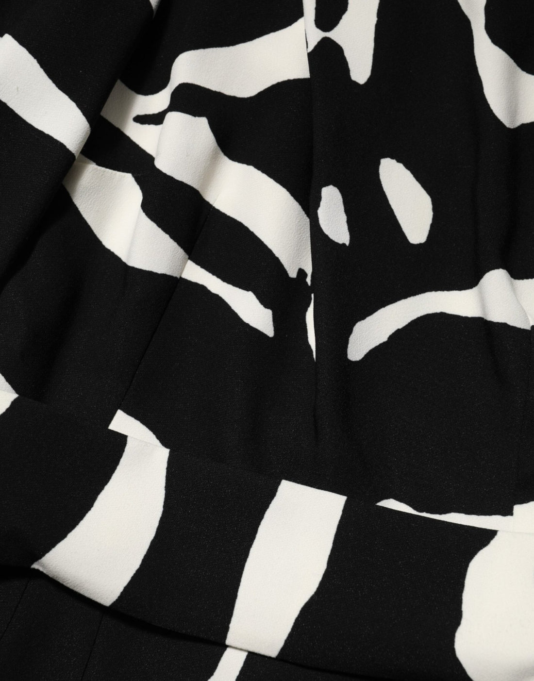 Dolce & Gabbana Black White One Shoulder High Slit Mini Dress - RIMODA