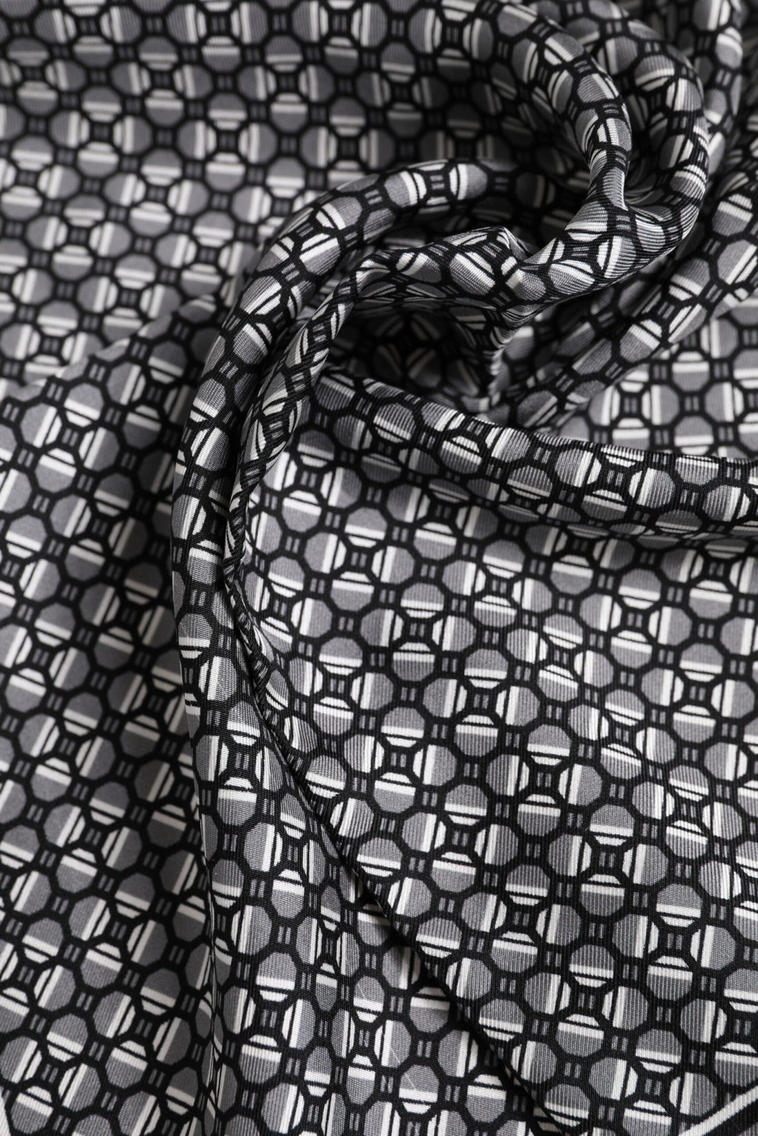 Dolce & Gabbana Black White Patterned Square Foulard Scarf - RIMODA