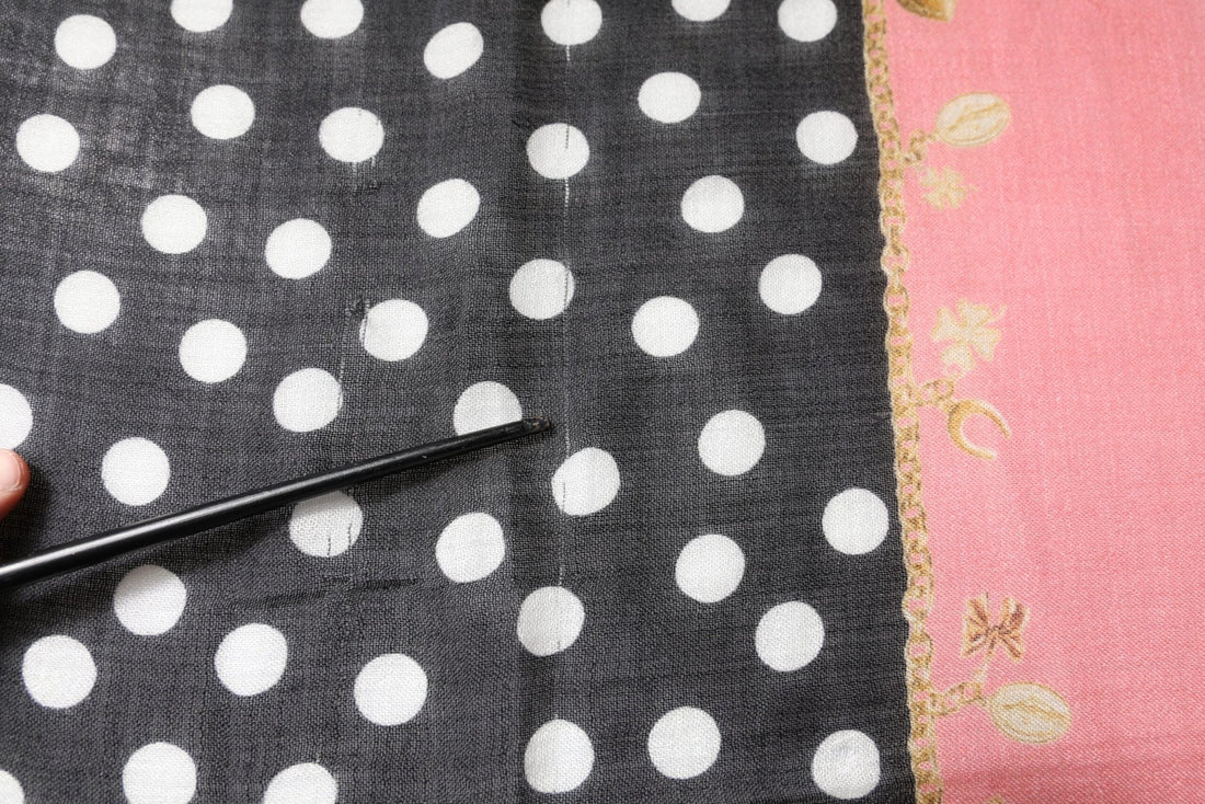 Dolce & Gabbana Black White Polka Dots Fringes Wrap Scarf - RIMODA