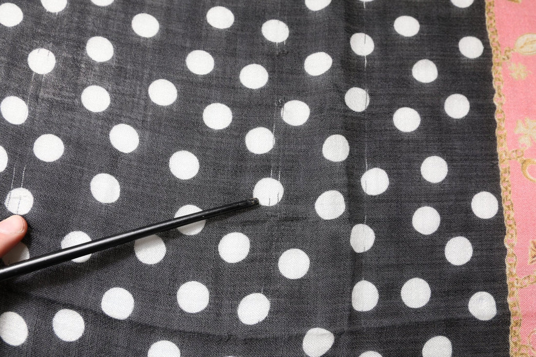 Dolce & Gabbana Black White Polka Dots Fringes Wrap Scarf - RIMODA