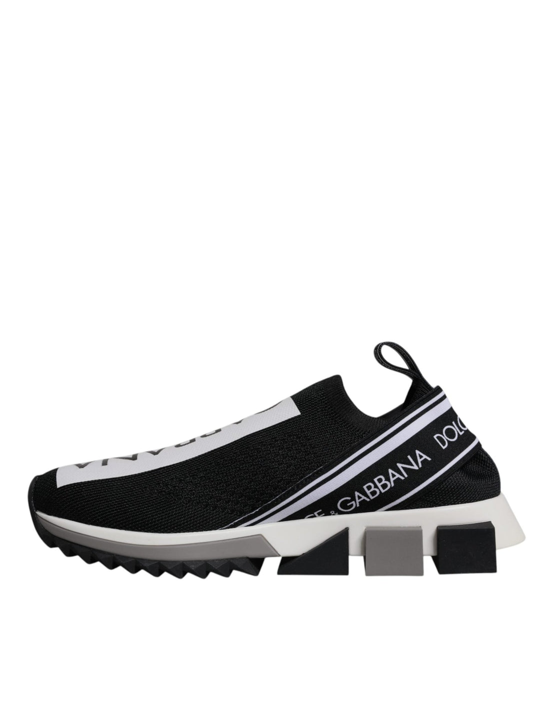 Dolce & Gabbana Black White Slip On Sorrento Sneakers Shoes - RIMODA