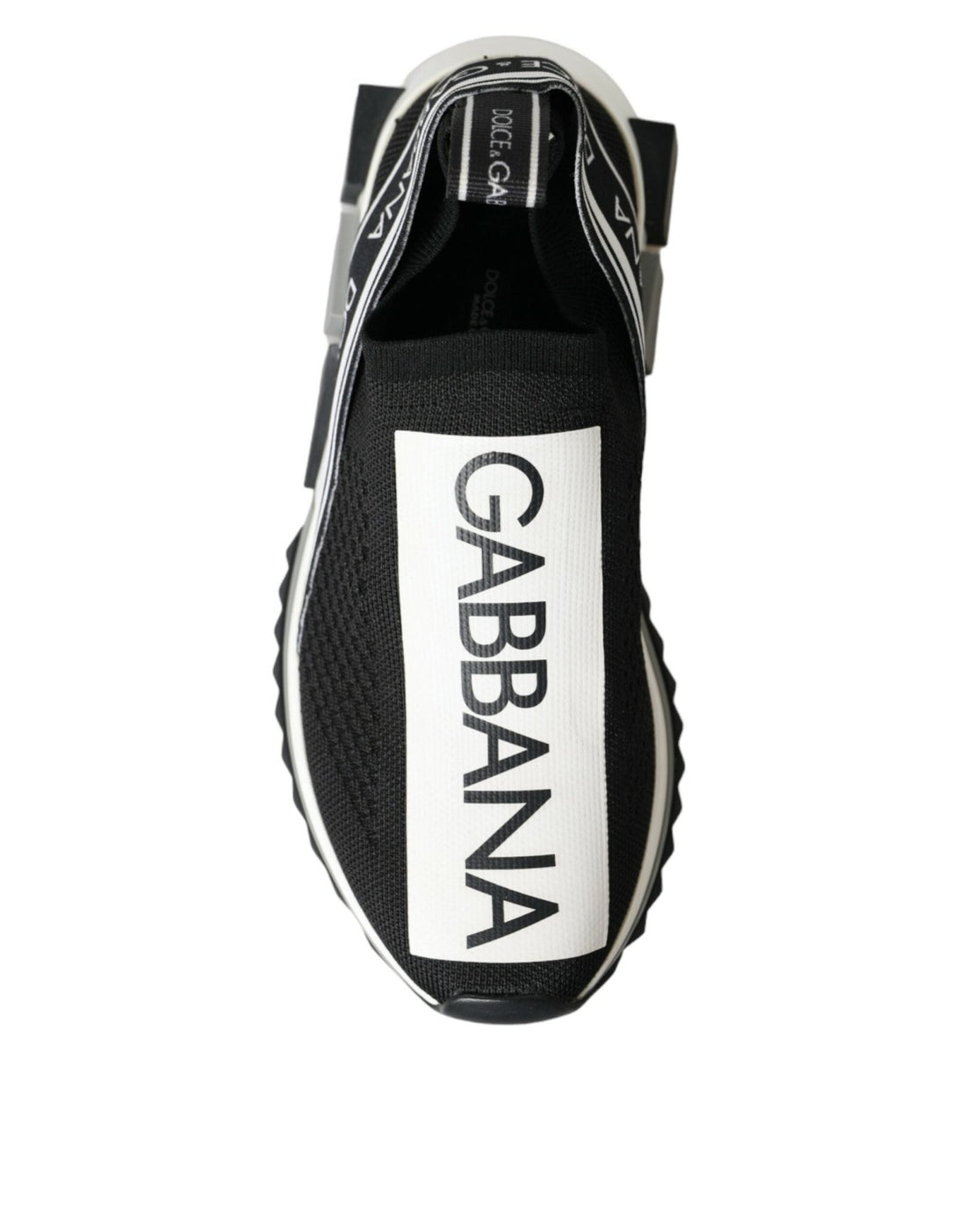 Dolce & Gabbana Black White Slip On Sorrento Sneakers Shoes - RIMODA