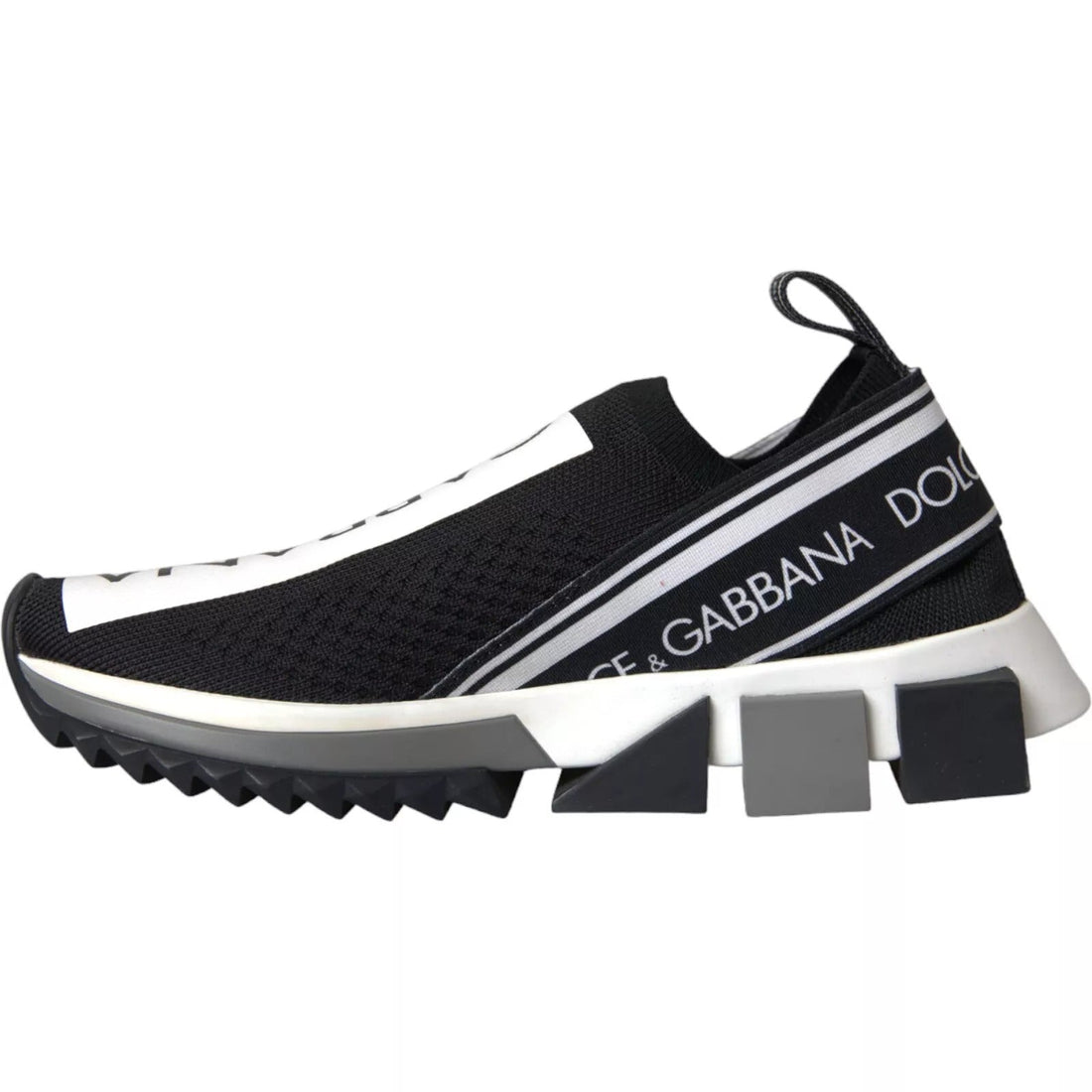 Dolce & Gabbana Black White Slip On Sorrento Sneakers Shoes - RIMODA