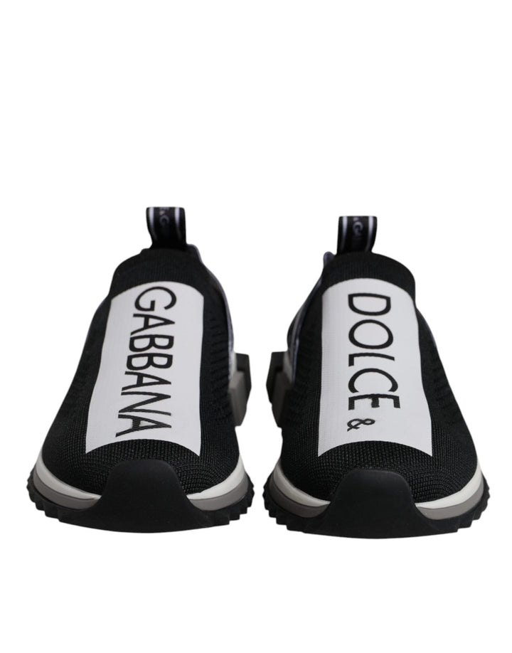 Dolce & Gabbana Black White Slip On Sorrento Sneakers Shoes - RIMODA