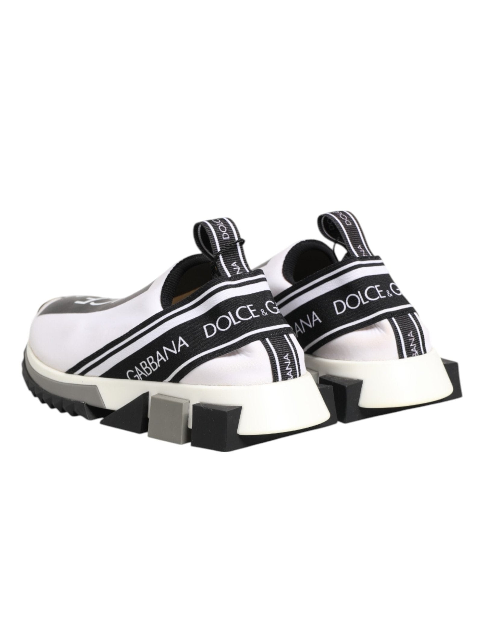 Dolce & Gabbana Black White Slip On Sorrento Sneakers Shoes - RIMODA