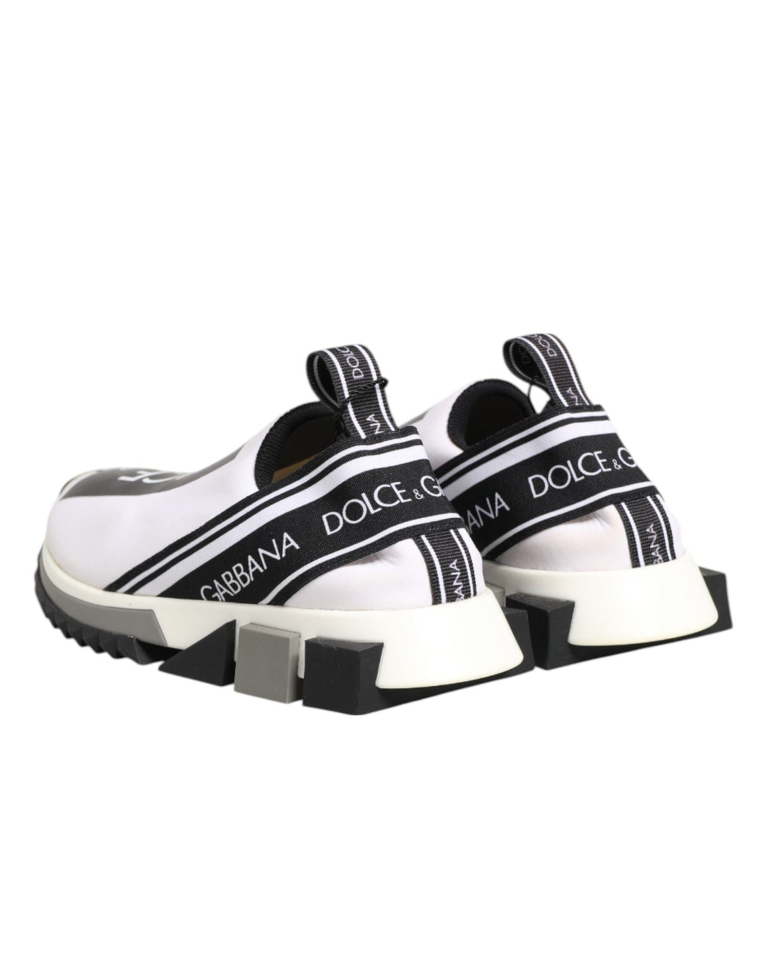 Dolce & Gabbana Black White Slip On Sorrento Sneakers Shoes - RIMODA