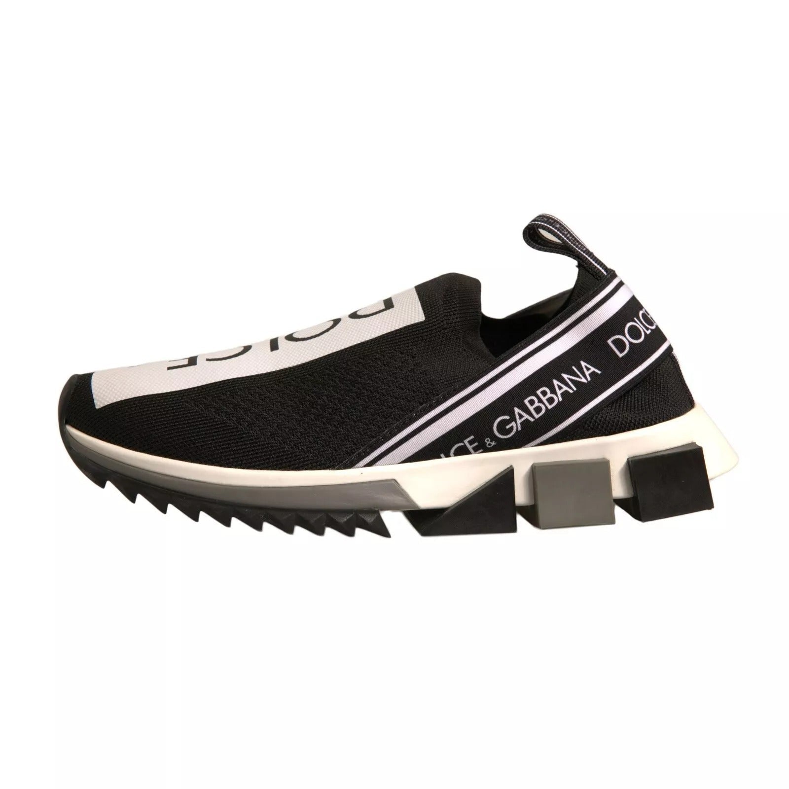 Dolce & Gabbana Black White Slip On Sorrento Sneakers Shoes - RIMODA