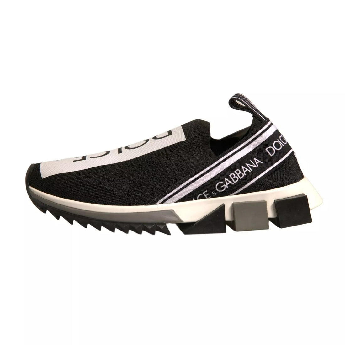 Dolce & Gabbana Black White Slip On Sorrento Sneakers Shoes - RIMODA