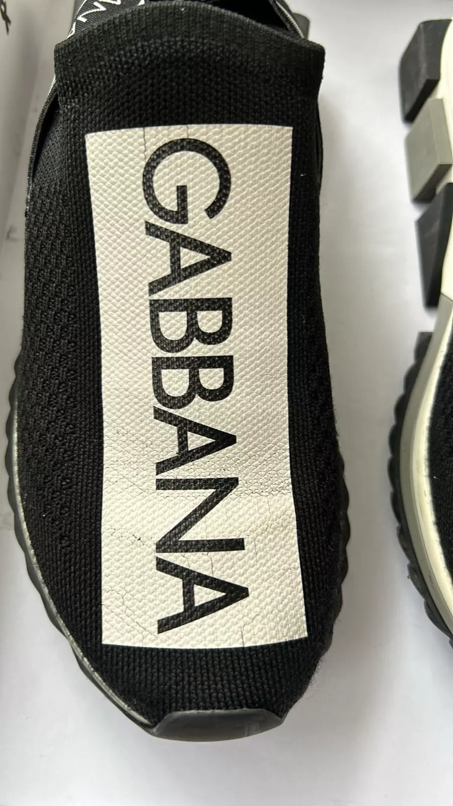 Dolce & Gabbana Black White Slip On Sorrento Sneakers Shoes - RIMODA