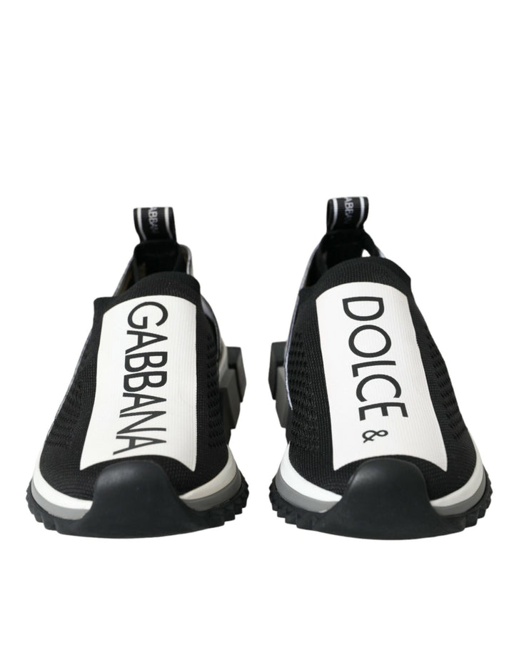Dolce & Gabbana Black White Slip On Sorrento Sneakers Shoes - RIMODA