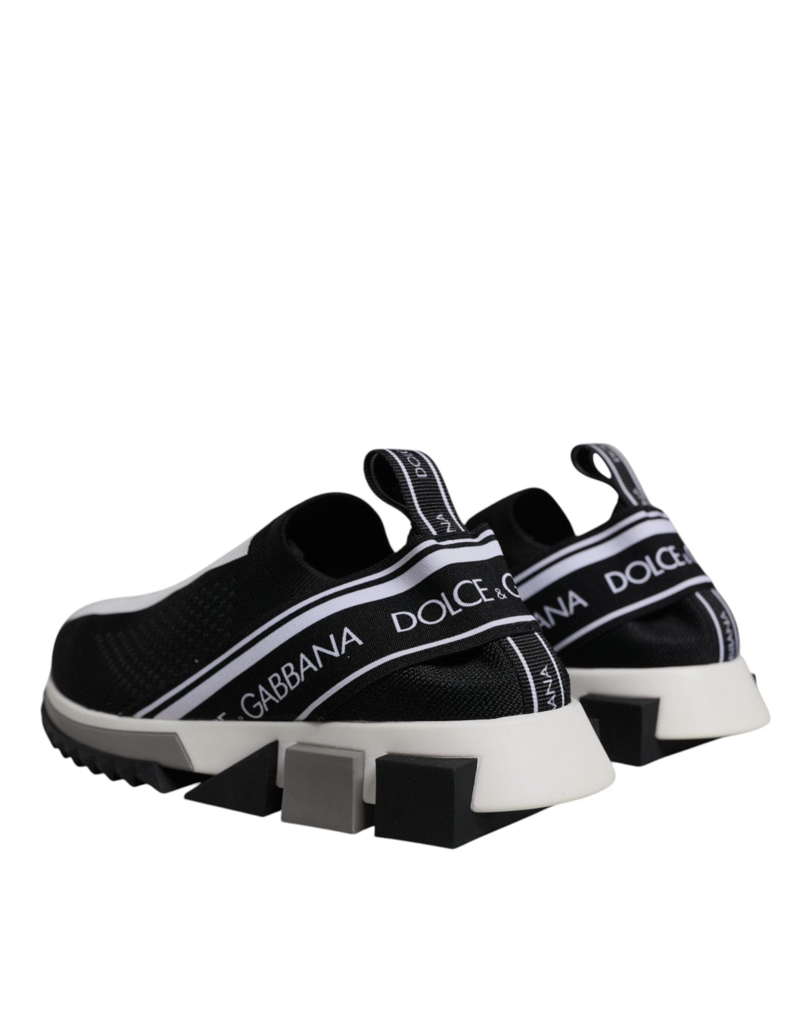 Dolce & Gabbana Black White Slip On Sorrento Sneakers Shoes - RIMODA