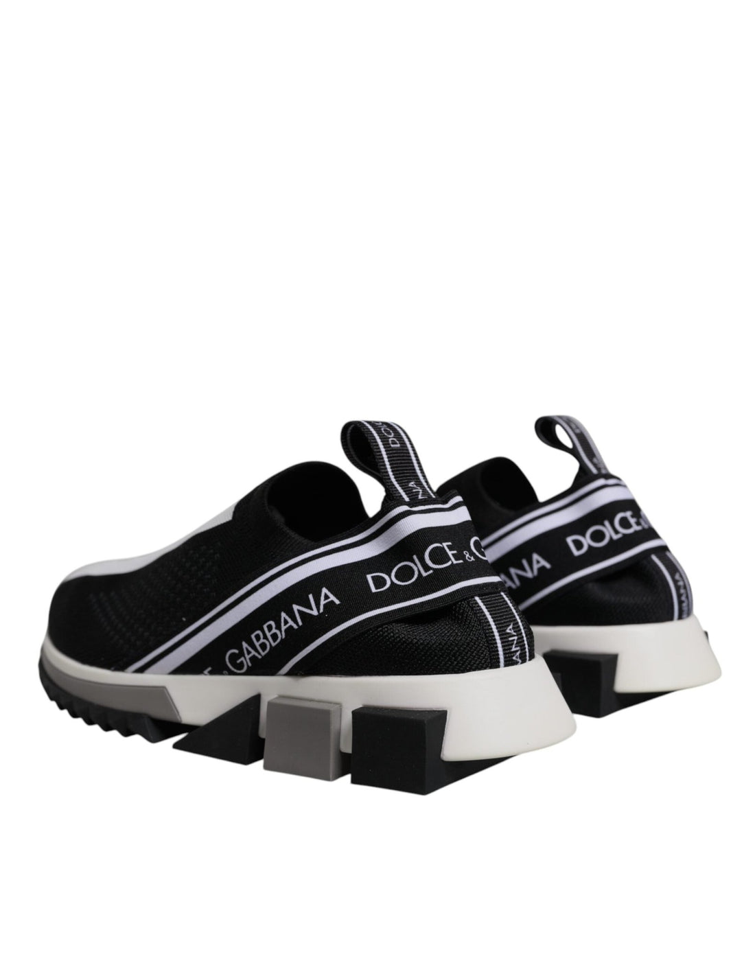 Dolce & Gabbana Black White Slip On Sorrento Sneakers Shoes - RIMODA