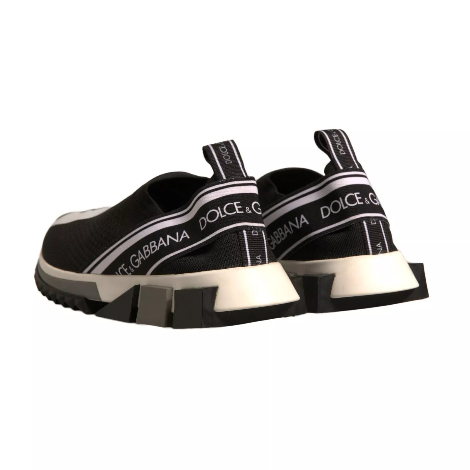 Dolce & Gabbana Black White Slip On Sorrento Sneakers Shoes - RIMODA