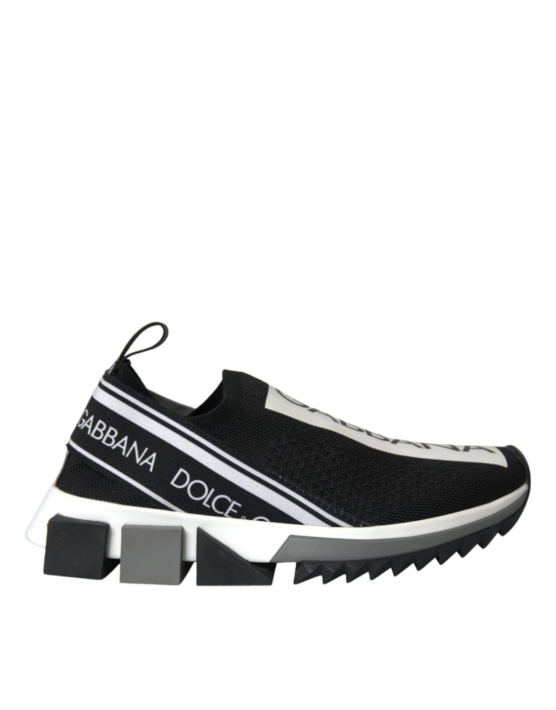 Dolce & Gabbana Black White Slip On Sorrento Sneakers Shoes - RIMODA