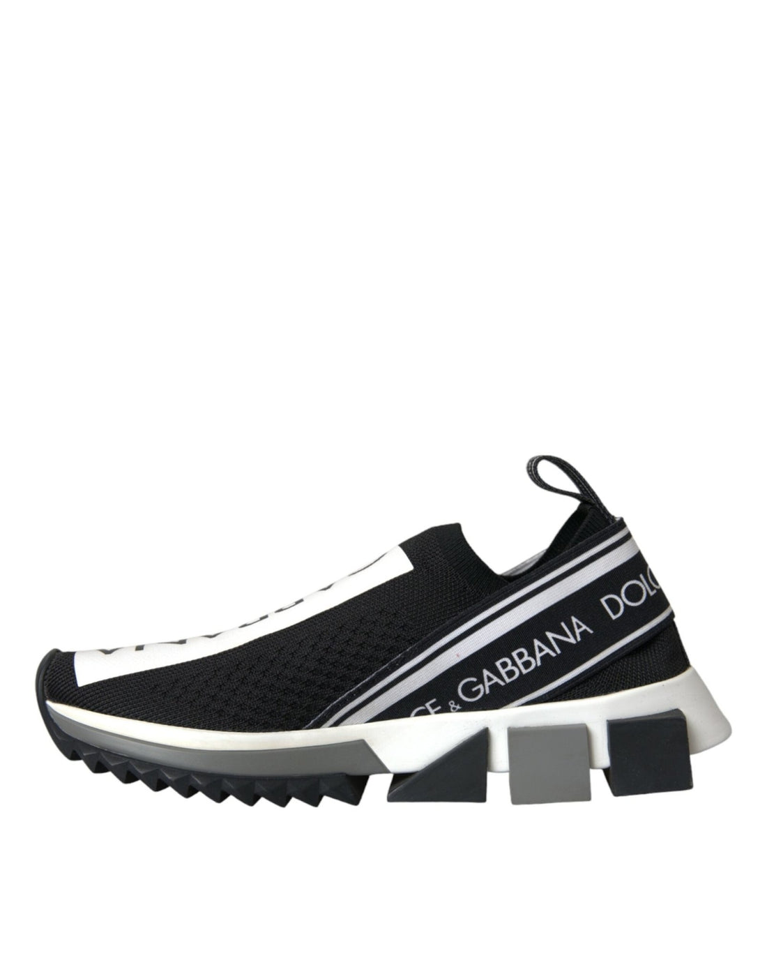 Dolce & Gabbana Black White Slip On Sorrento Sneakers Shoes - RIMODA