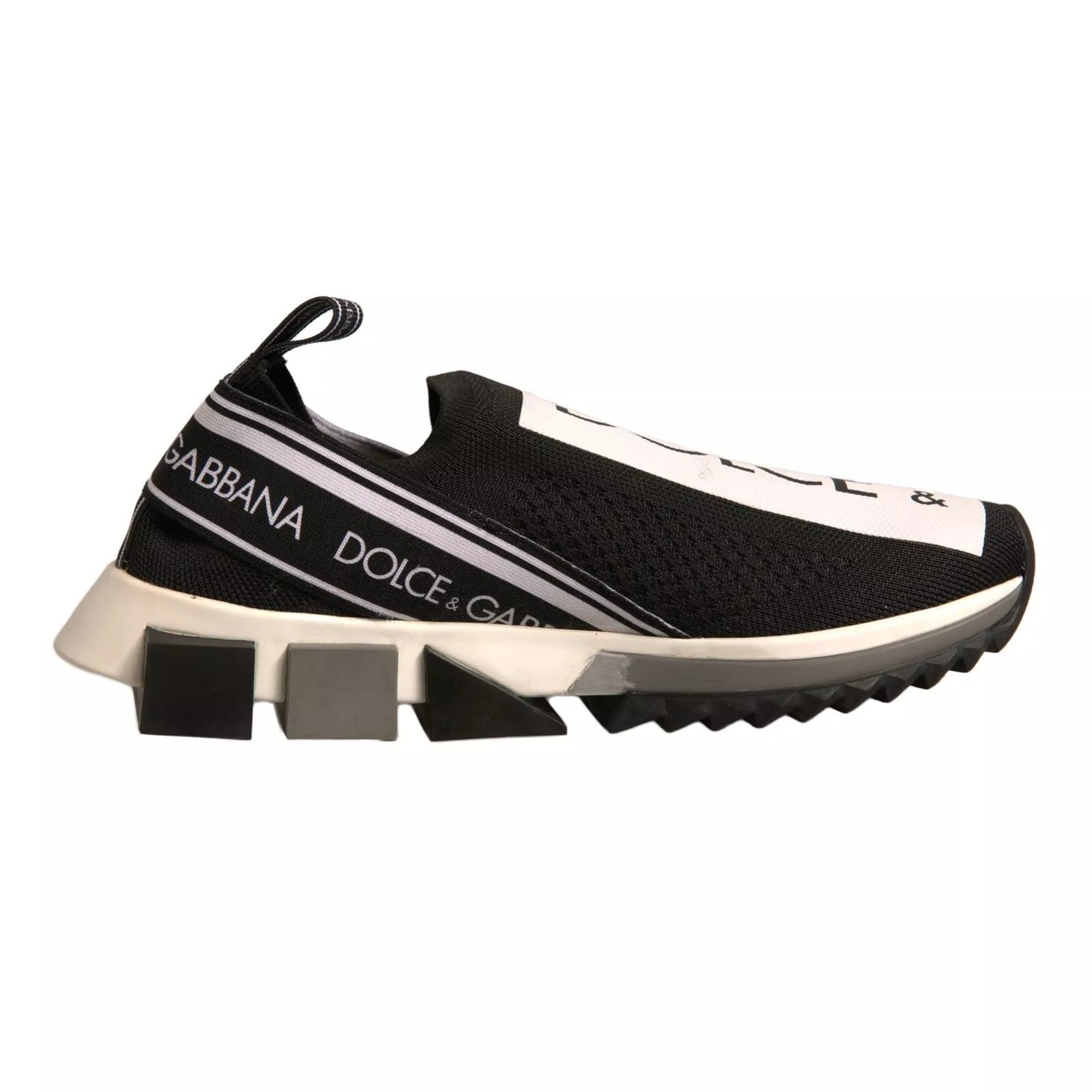 Dolce & Gabbana Black White Slip On Sorrento Sneakers Shoes - RIMODA