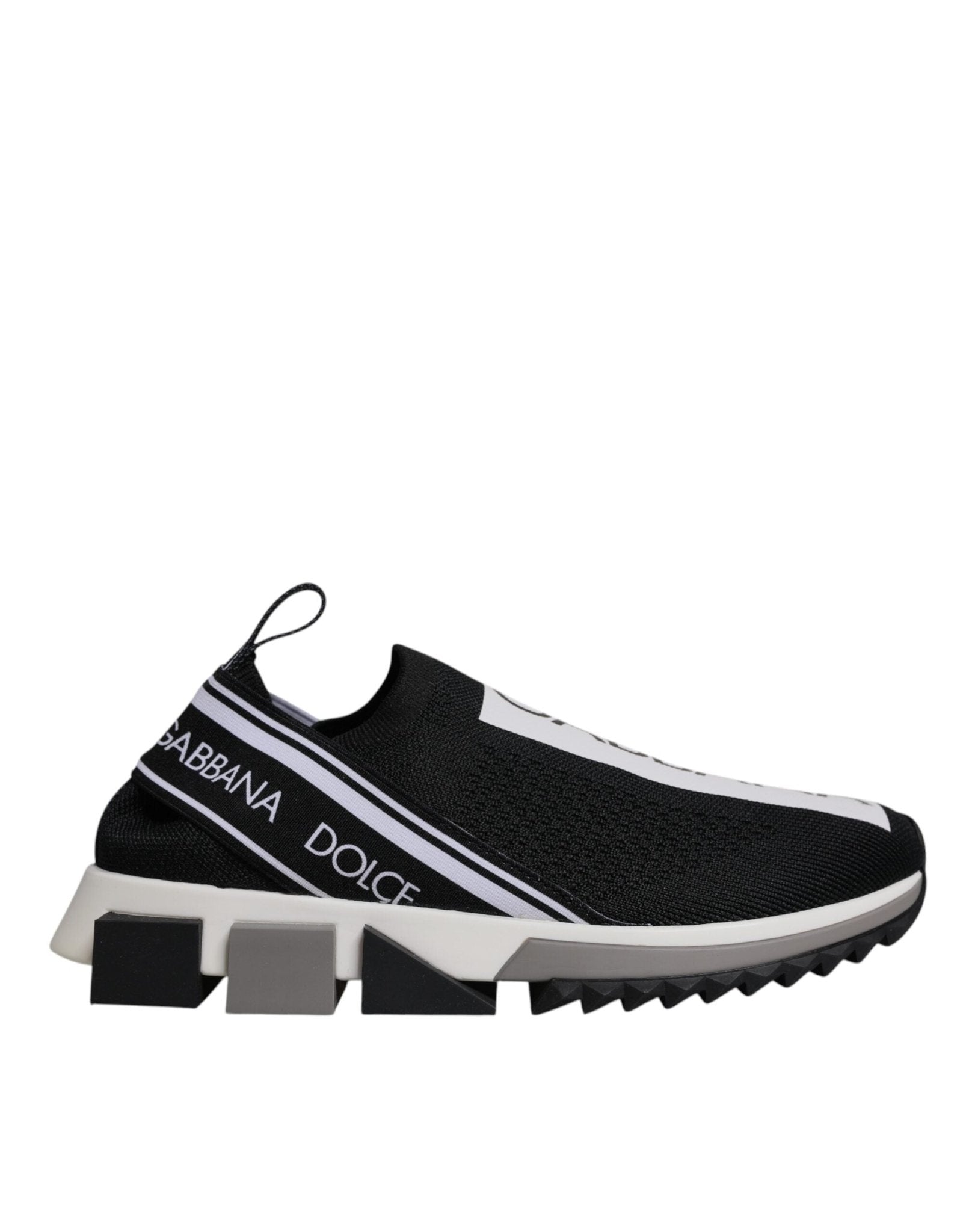 Dolce & Gabbana Black White Slip On Sorrento Sneakers Shoes - RIMODA