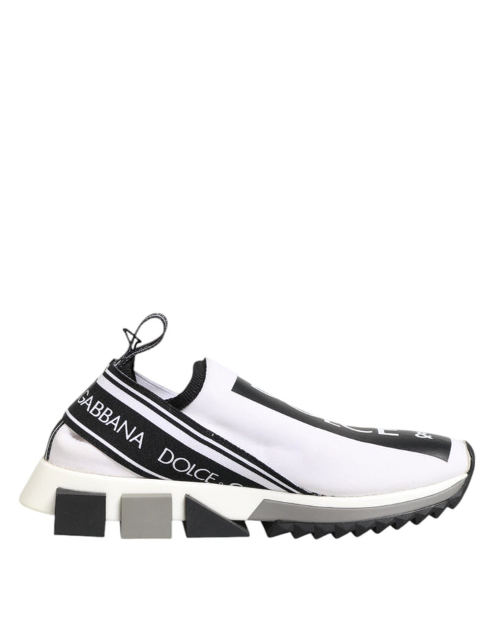 Dolce & Gabbana Black White Slip On Sorrento Sneakers Shoes - RIMODA