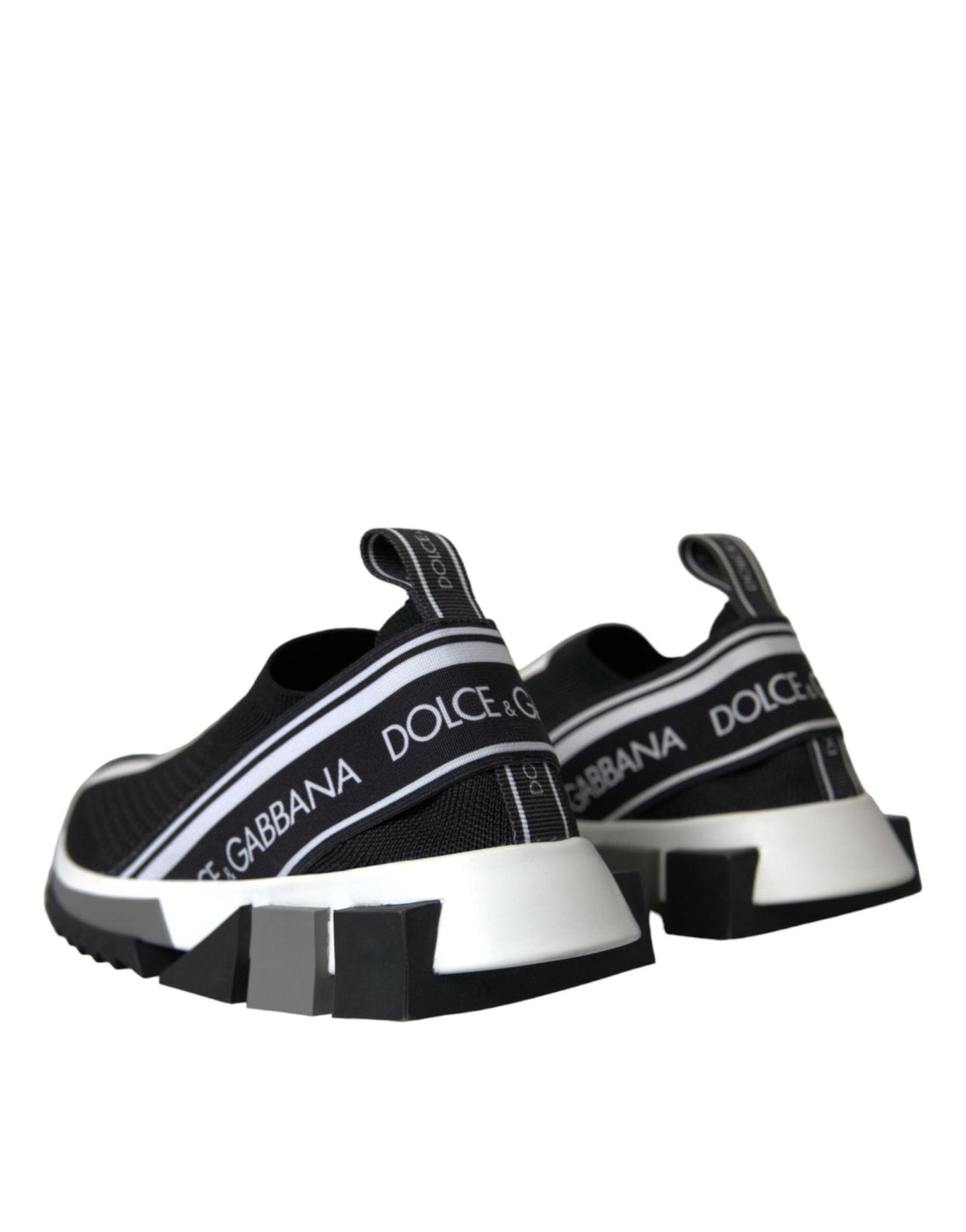 Dolce & Gabbana Black White Slip On Sorrento Sneakers Shoes - RIMODA