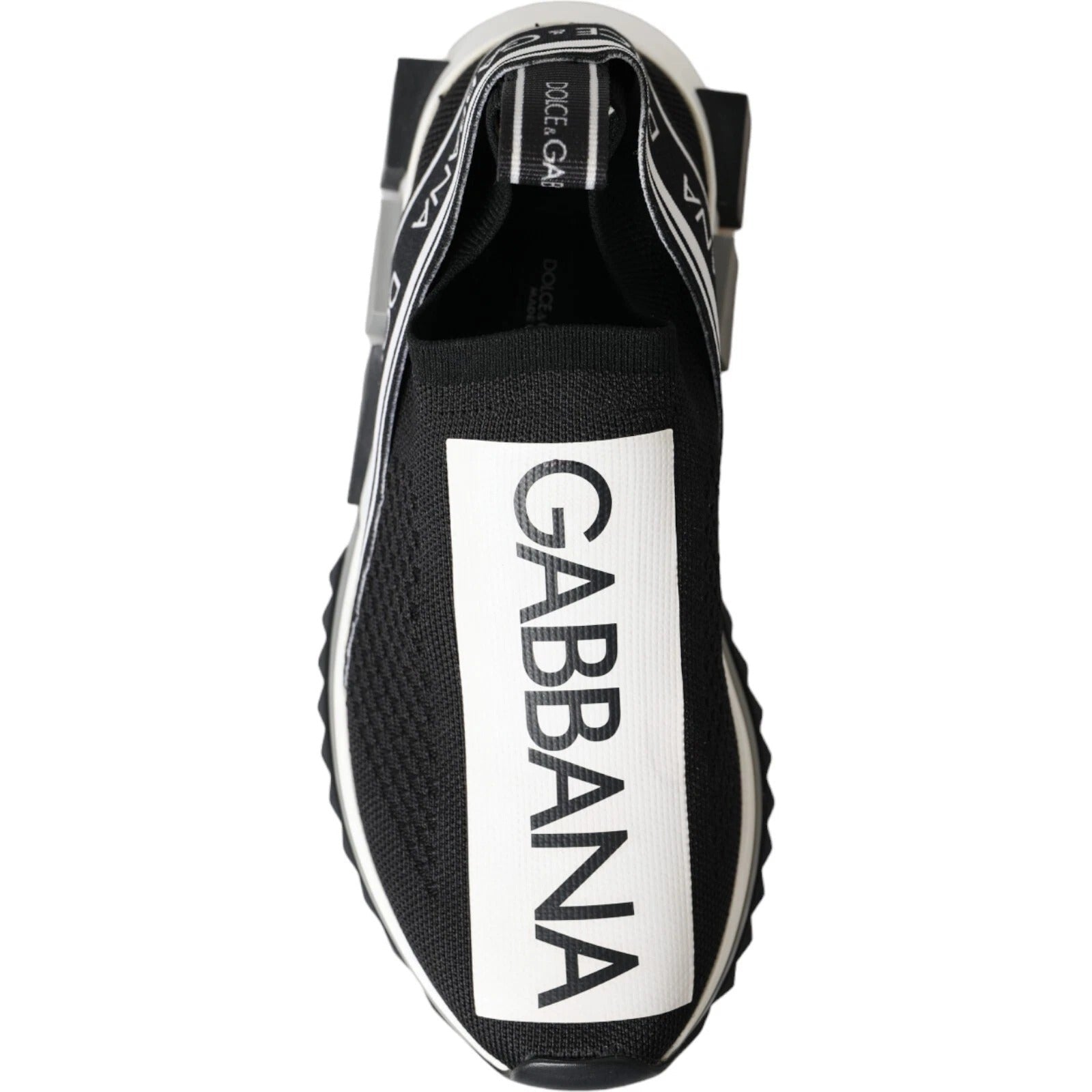 Dolce & Gabbana Black White Slip On Sorrento Sneakers Shoes - RIMODA