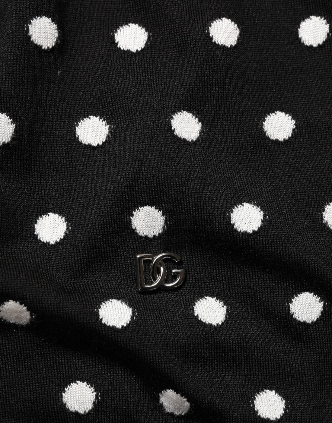 Dolce & Gabbana Black White Stripe Polka V-Neck Pullover Sweater - RIMODA
