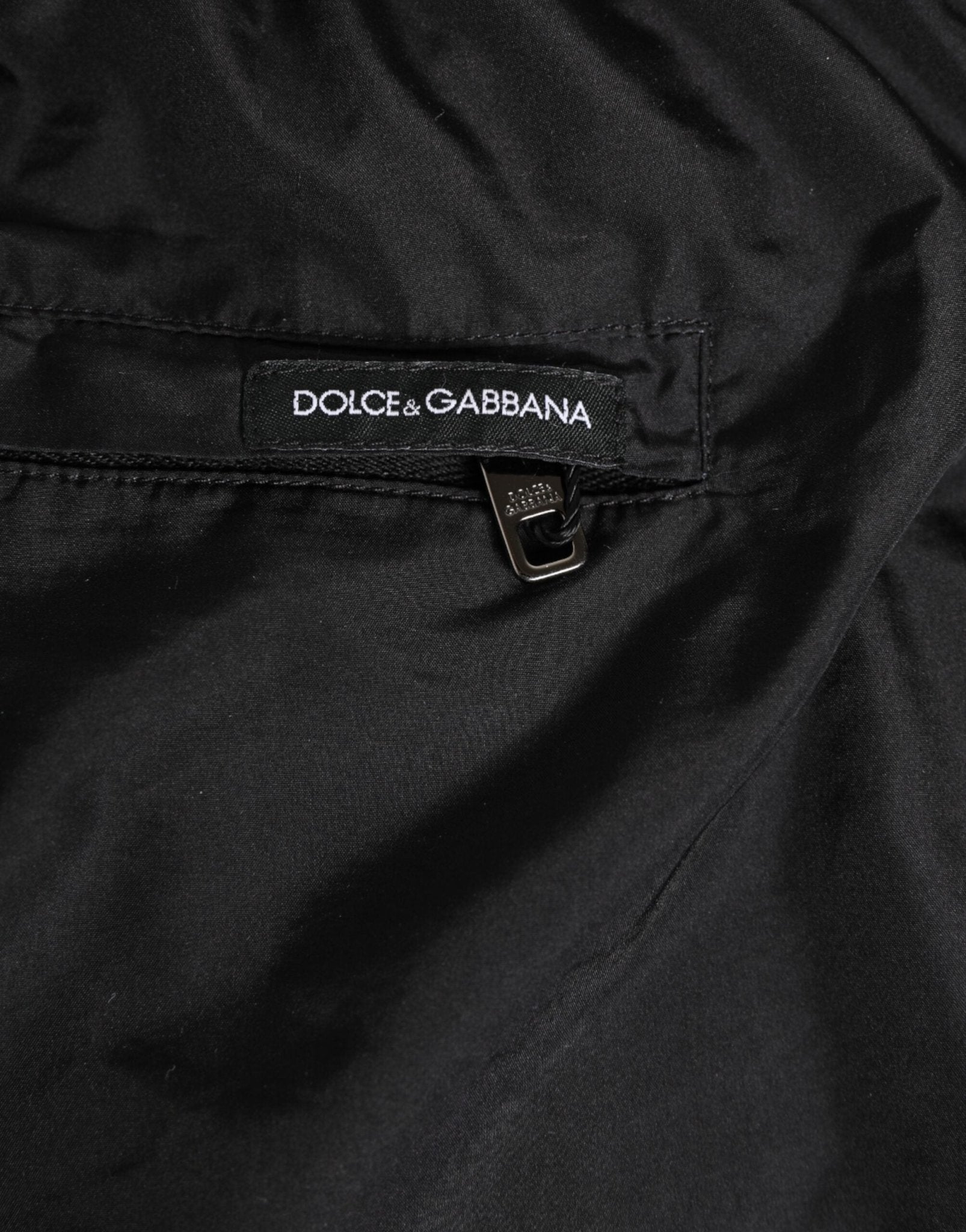 Dolce & Gabbana Black White Striped DG Logo Men Short Swimwear - RIMODA