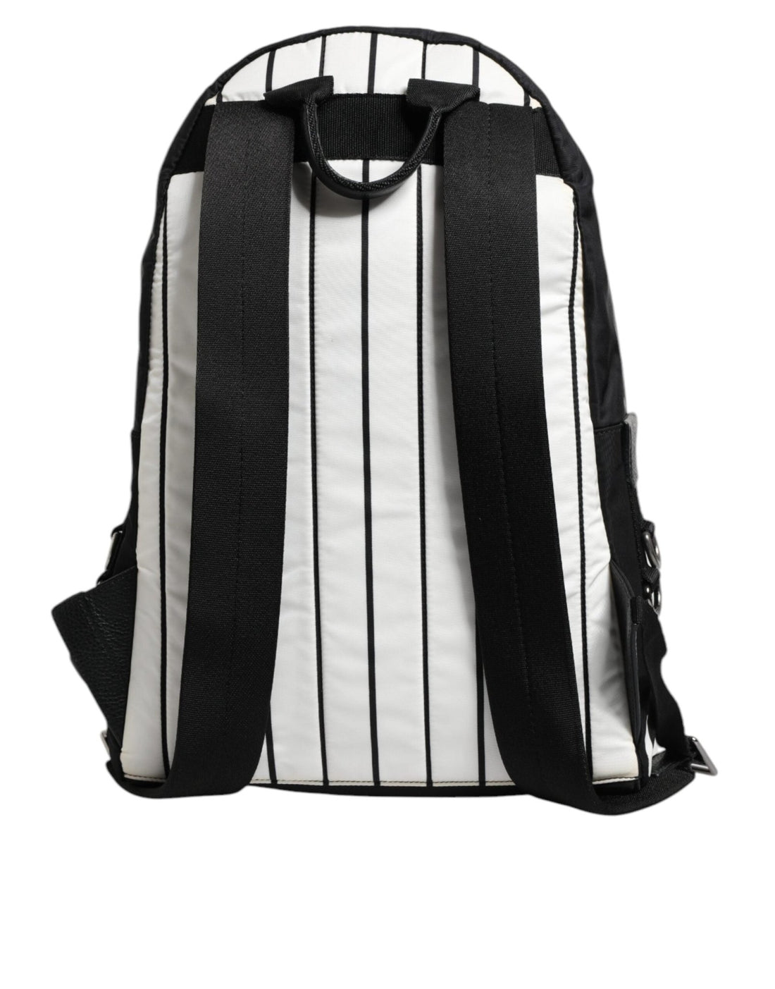 Dolce & Gabbana Black White Vulcano Royal King Print Men Backpack Bag - RIMODA