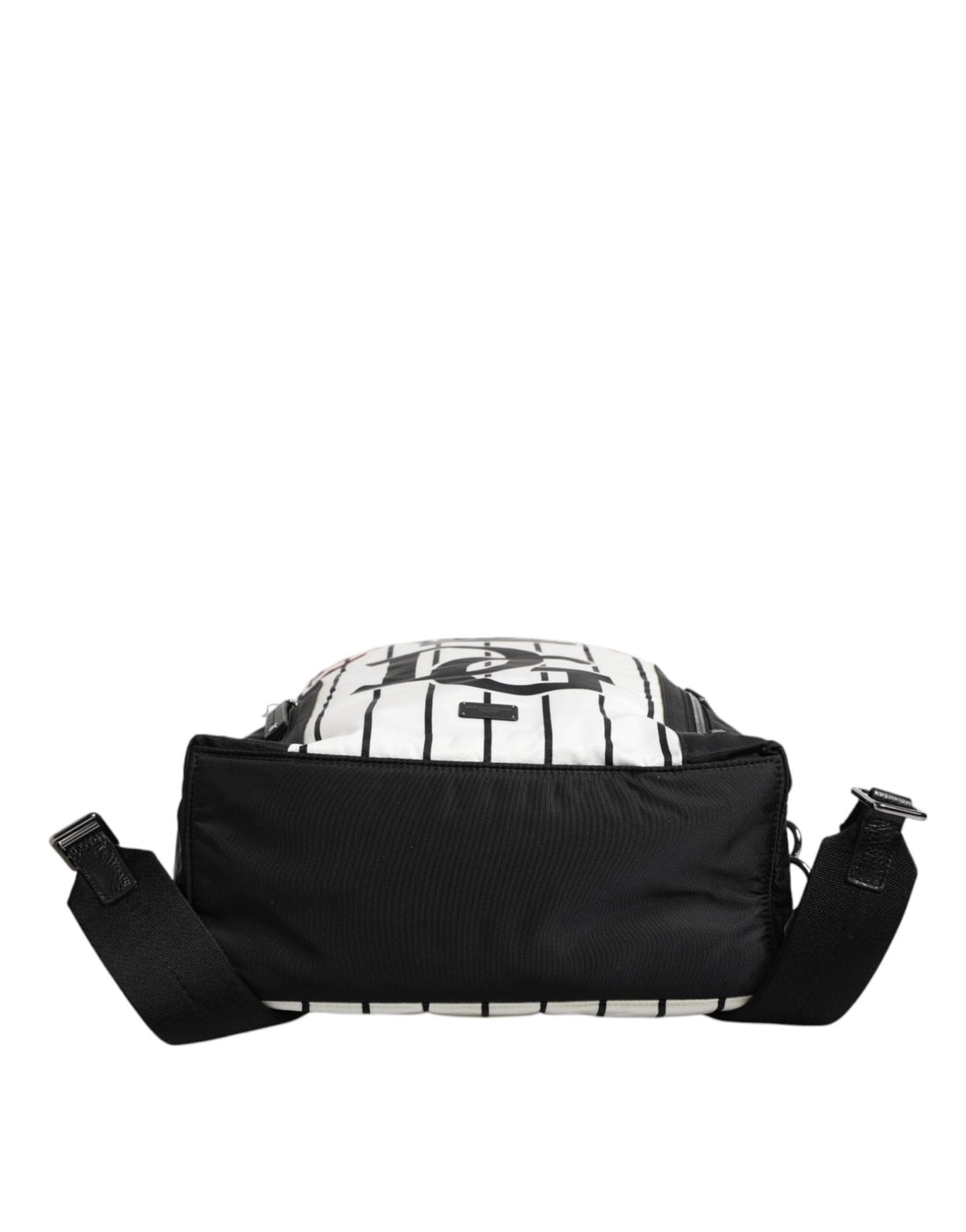 Dolce & Gabbana Black White Vulcano Royal King Print Men Backpack Bag - RIMODA