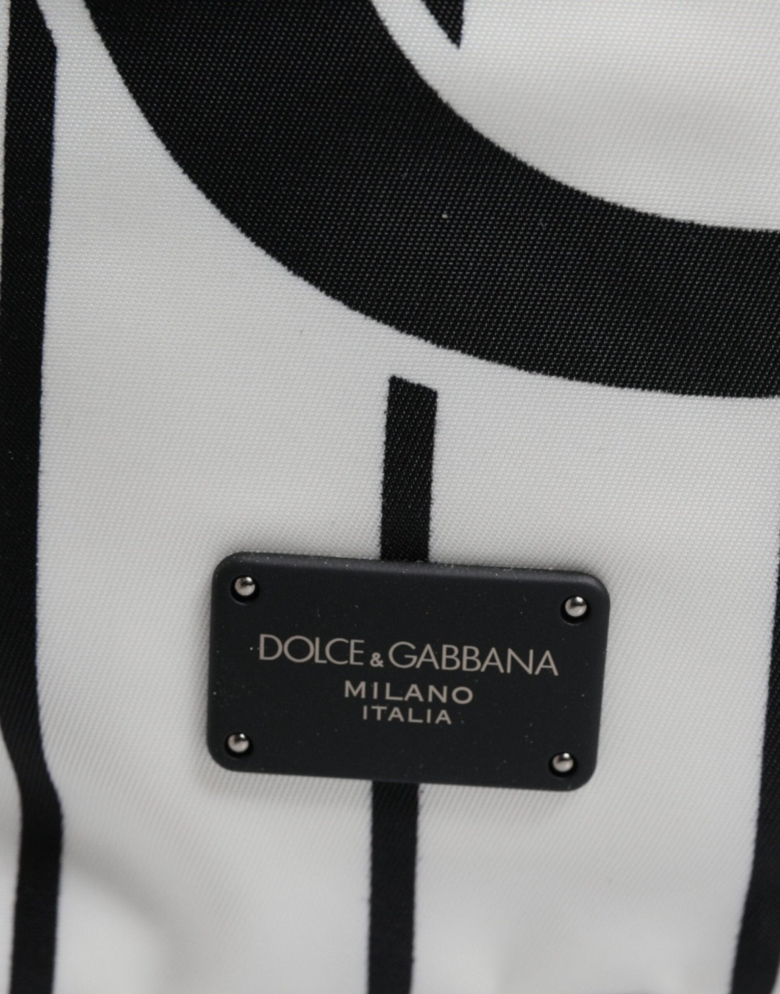 Dolce & Gabbana Black White Vulcano Royal King Print Men Backpack Bag - RIMODA