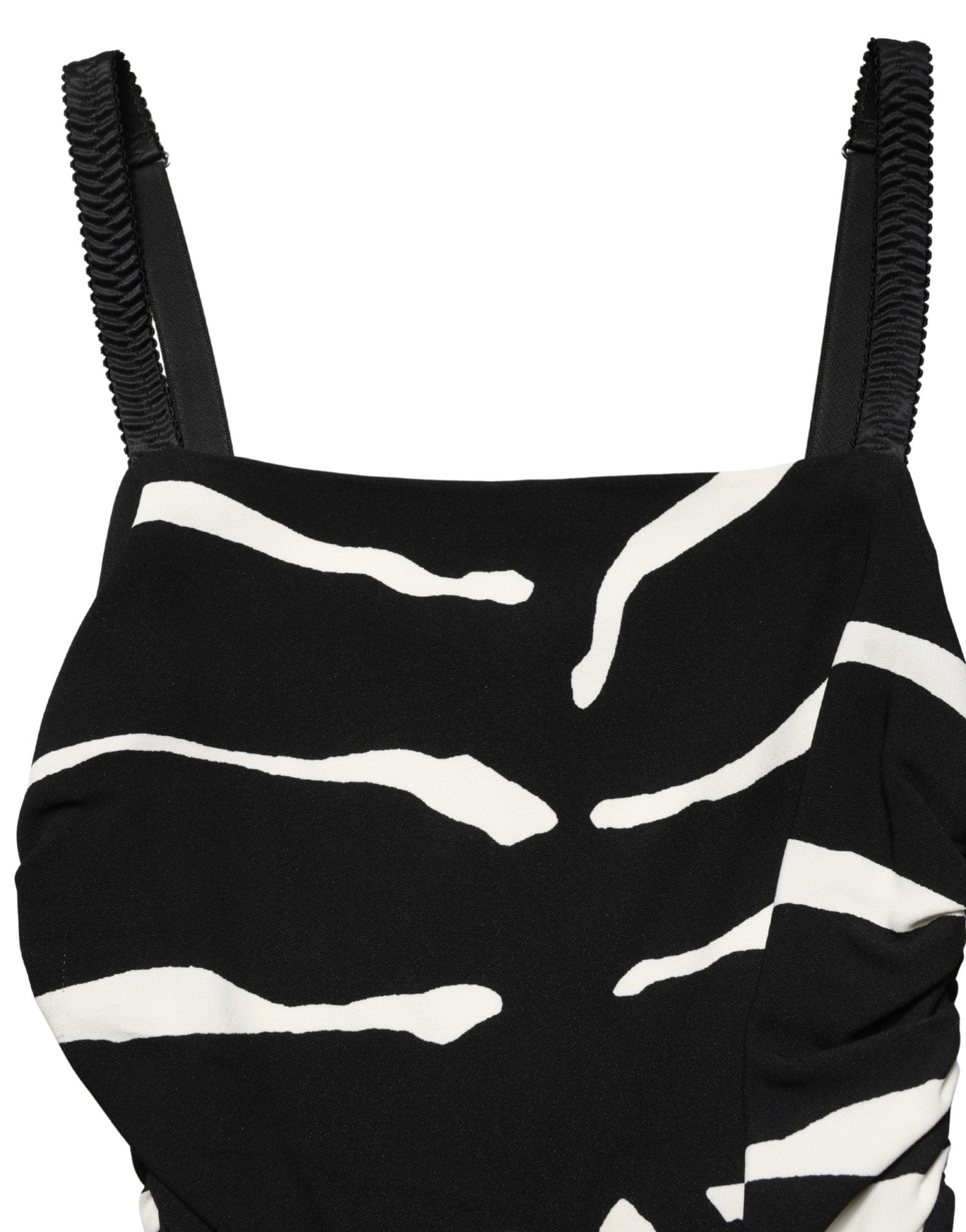 Dolce & Gabbana Black White Zebra Print CadyCalf Length Dress - RIMODA
