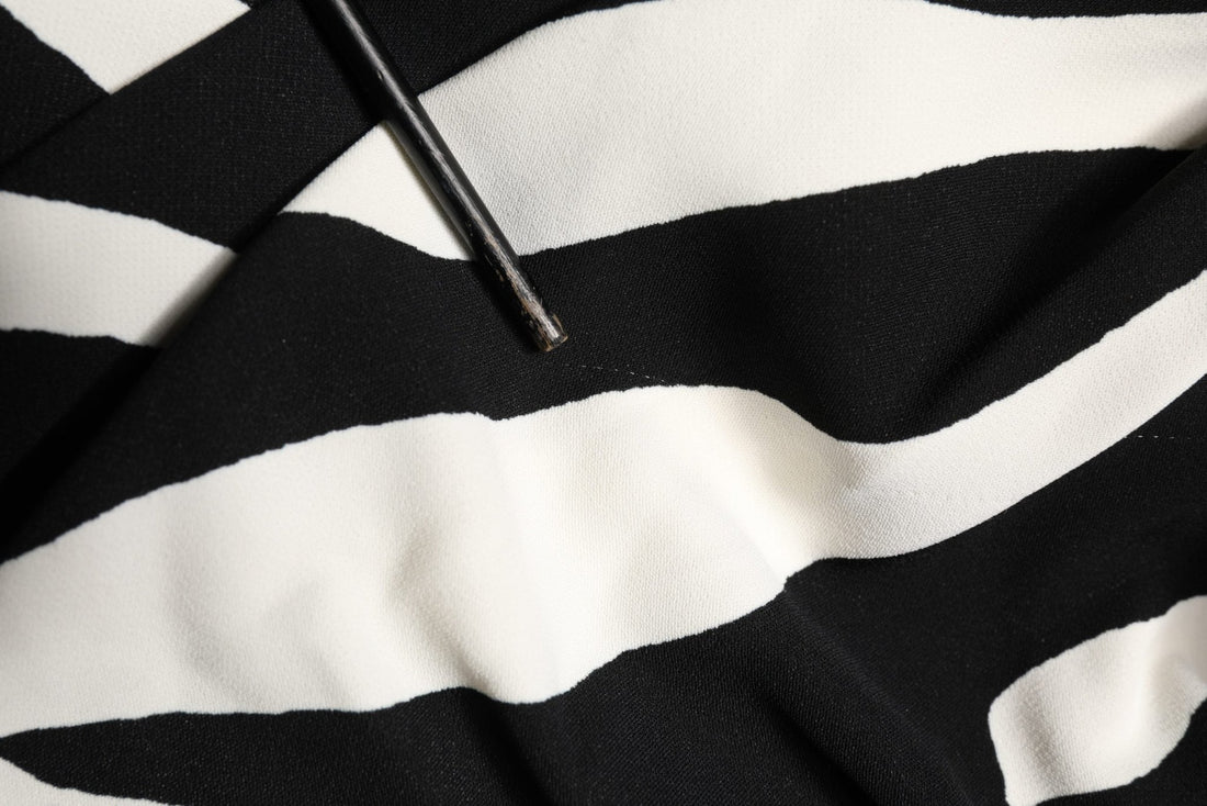 Dolce & Gabbana Black White Zebra Print CadyCalf Length Dress - RIMODA
