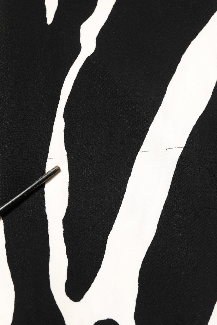 Dolce & Gabbana Black White Zebra Print Viscose Mini Dress - RIMODA