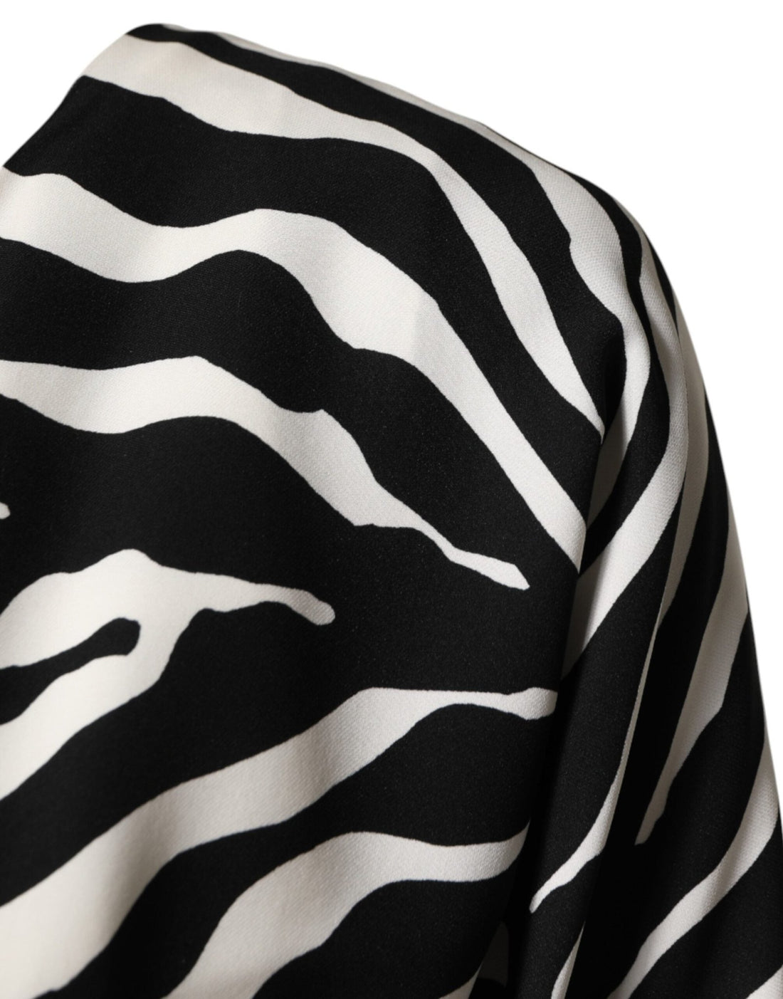 Dolce & Gabbana Black White Zebra Silk Sheath Mini Dress - RIMODA