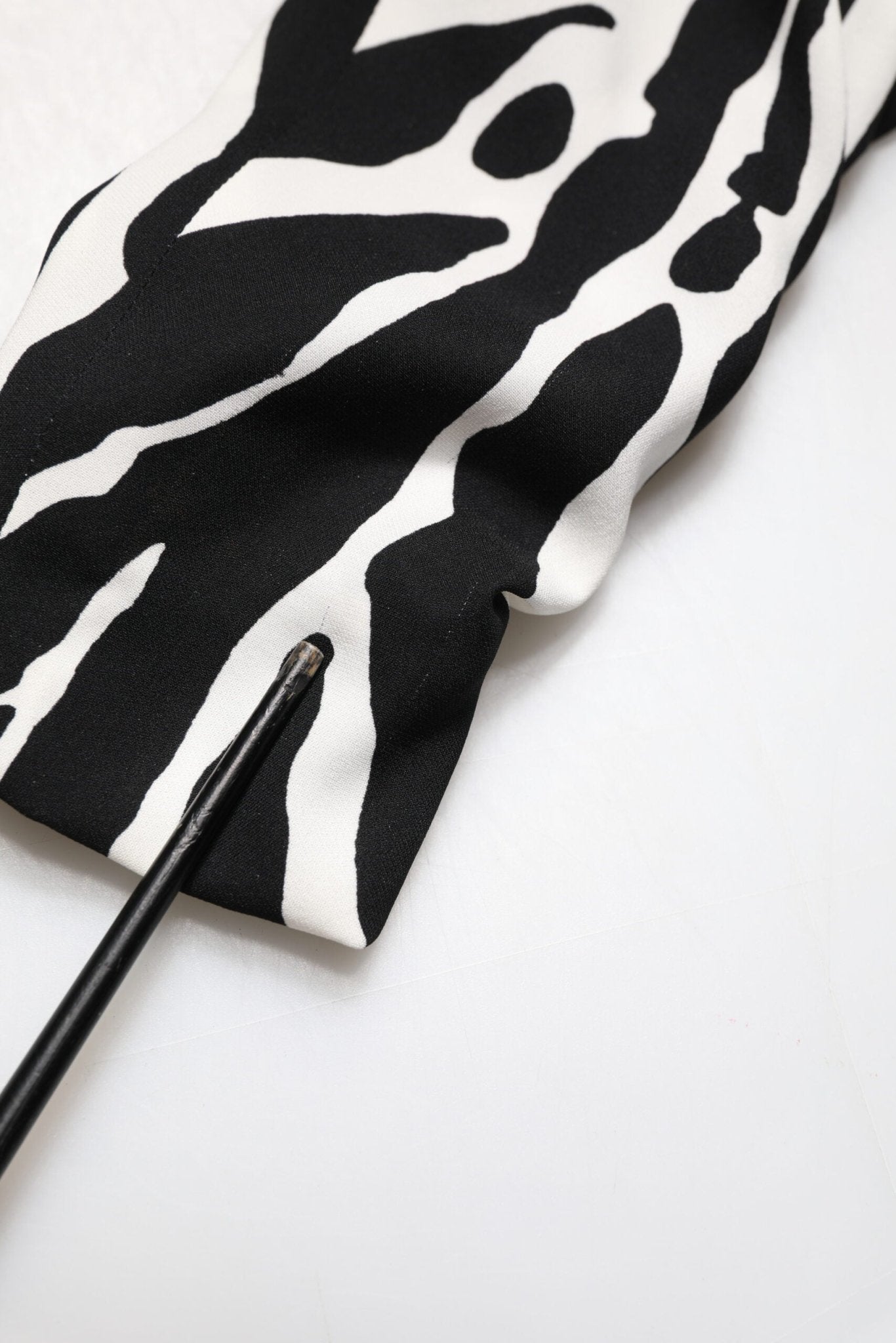 Dolce & Gabbana Black White Zebra Silk Sheath Mini Dress - RIMODA